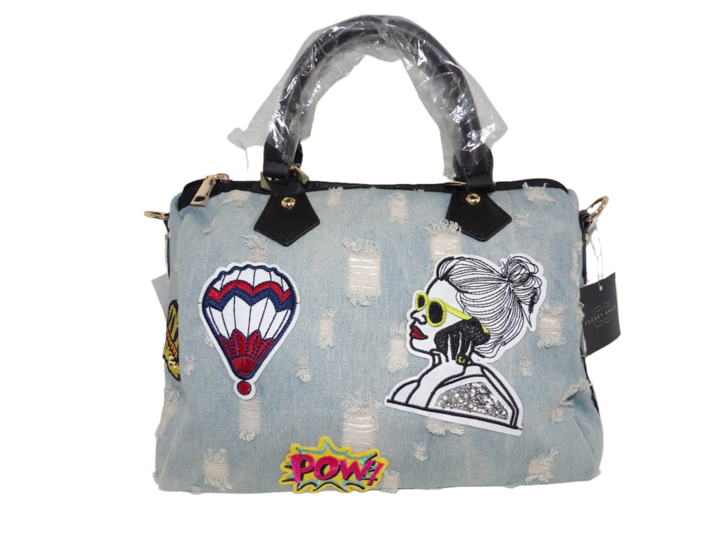 Denim Patchwork Handbag