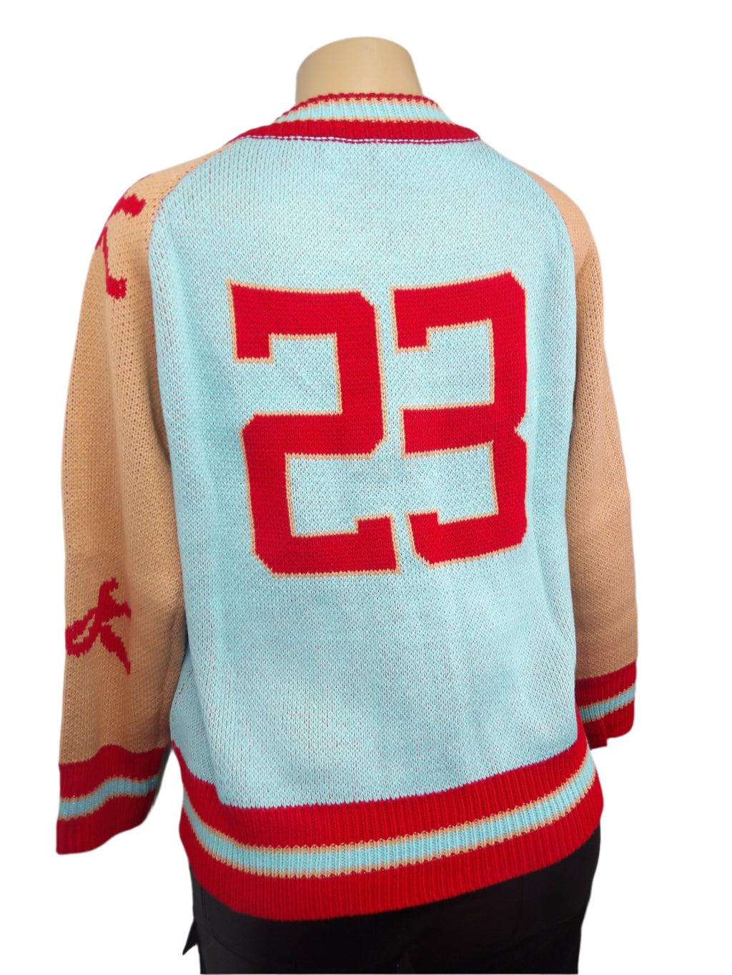 Casual Varsity Bomber Knitted Sweater