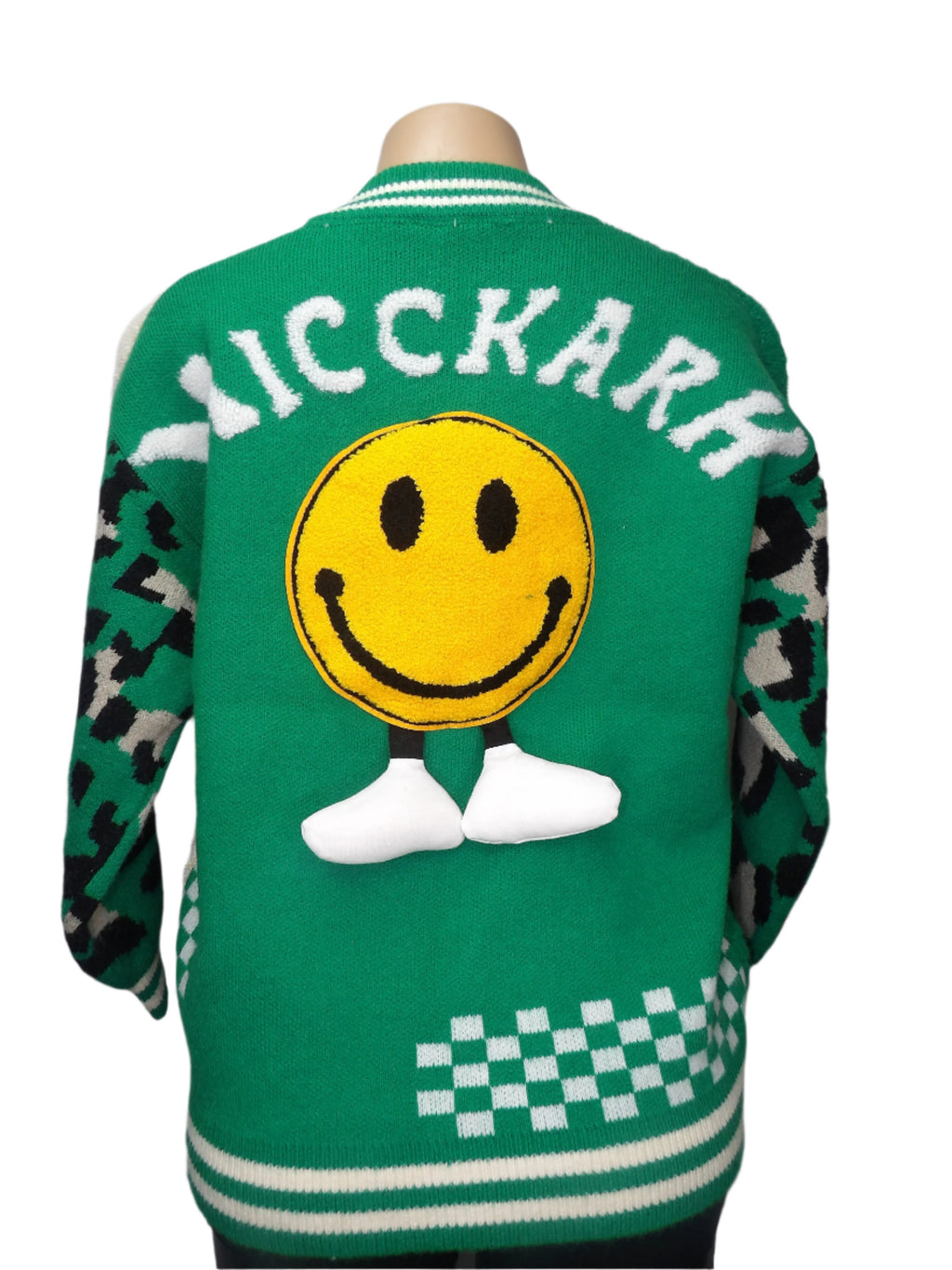 Smiley Zip Up Sweater