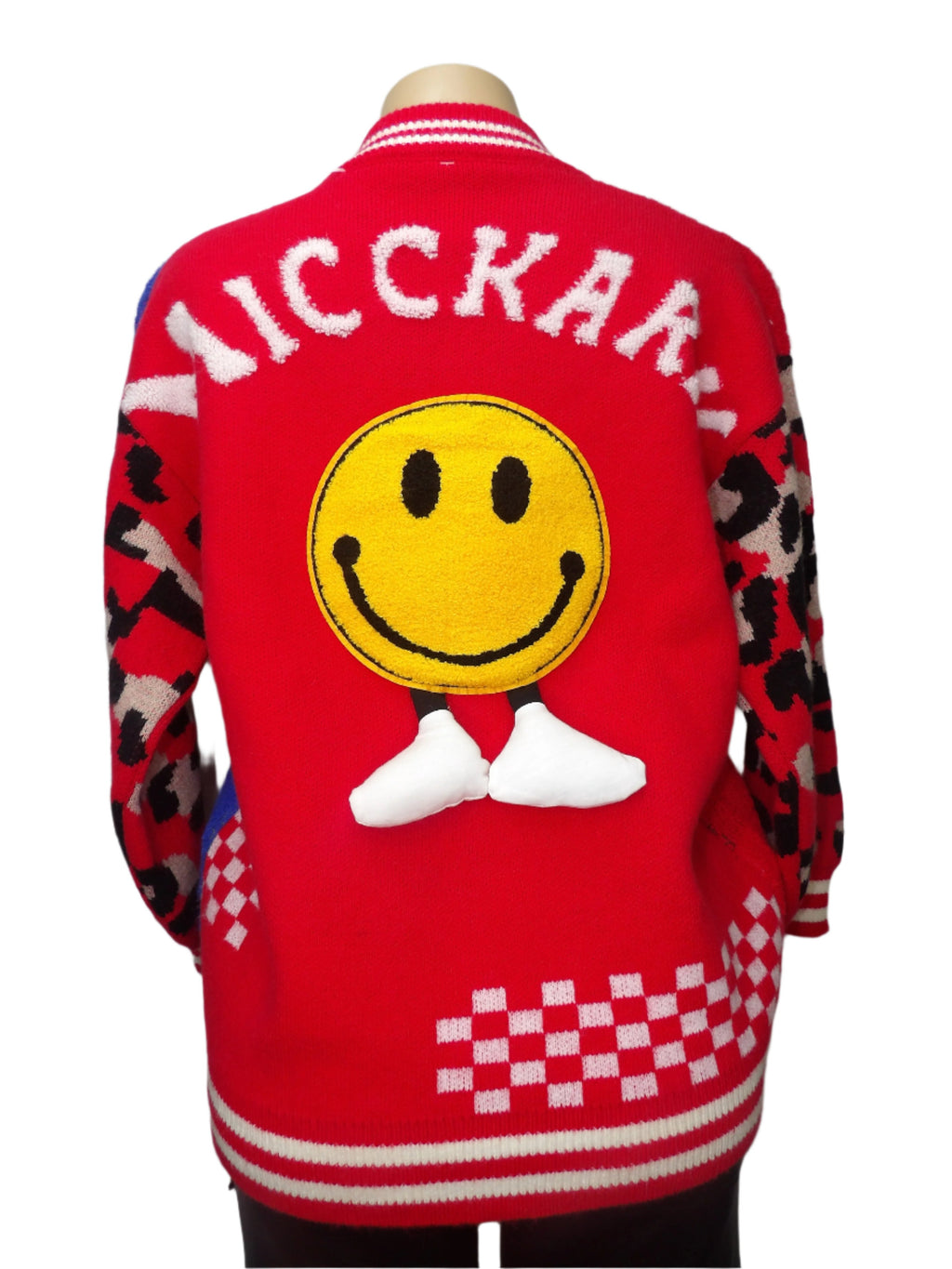 Smiley Zip Up Sweater