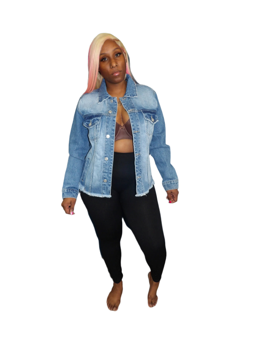 Distressed Denim Shirt Jacket