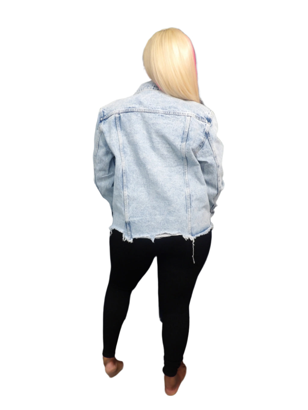 Distressed Denim Shirt Jacket