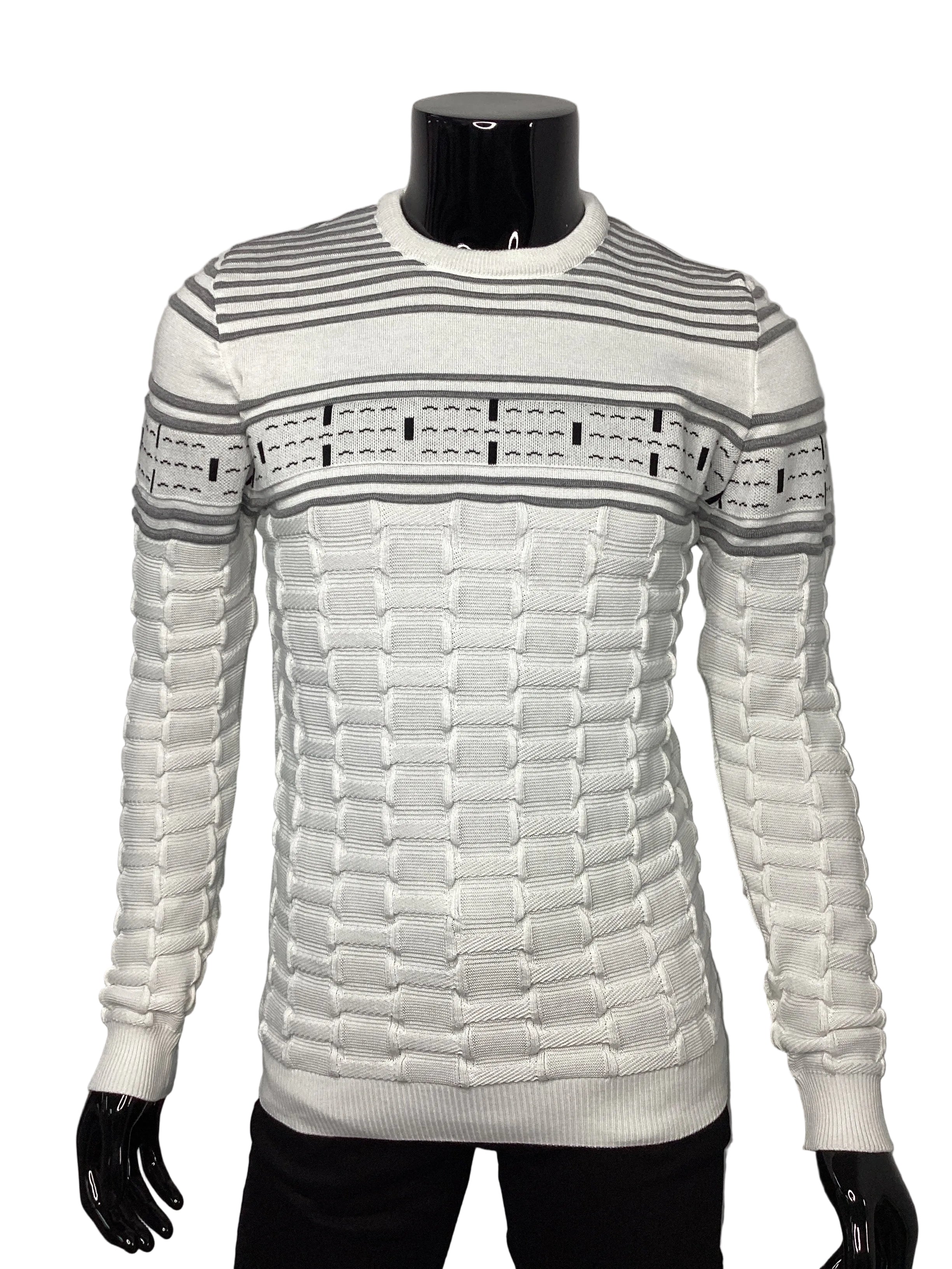 Patterned Color Block Crewneck - Closet Space