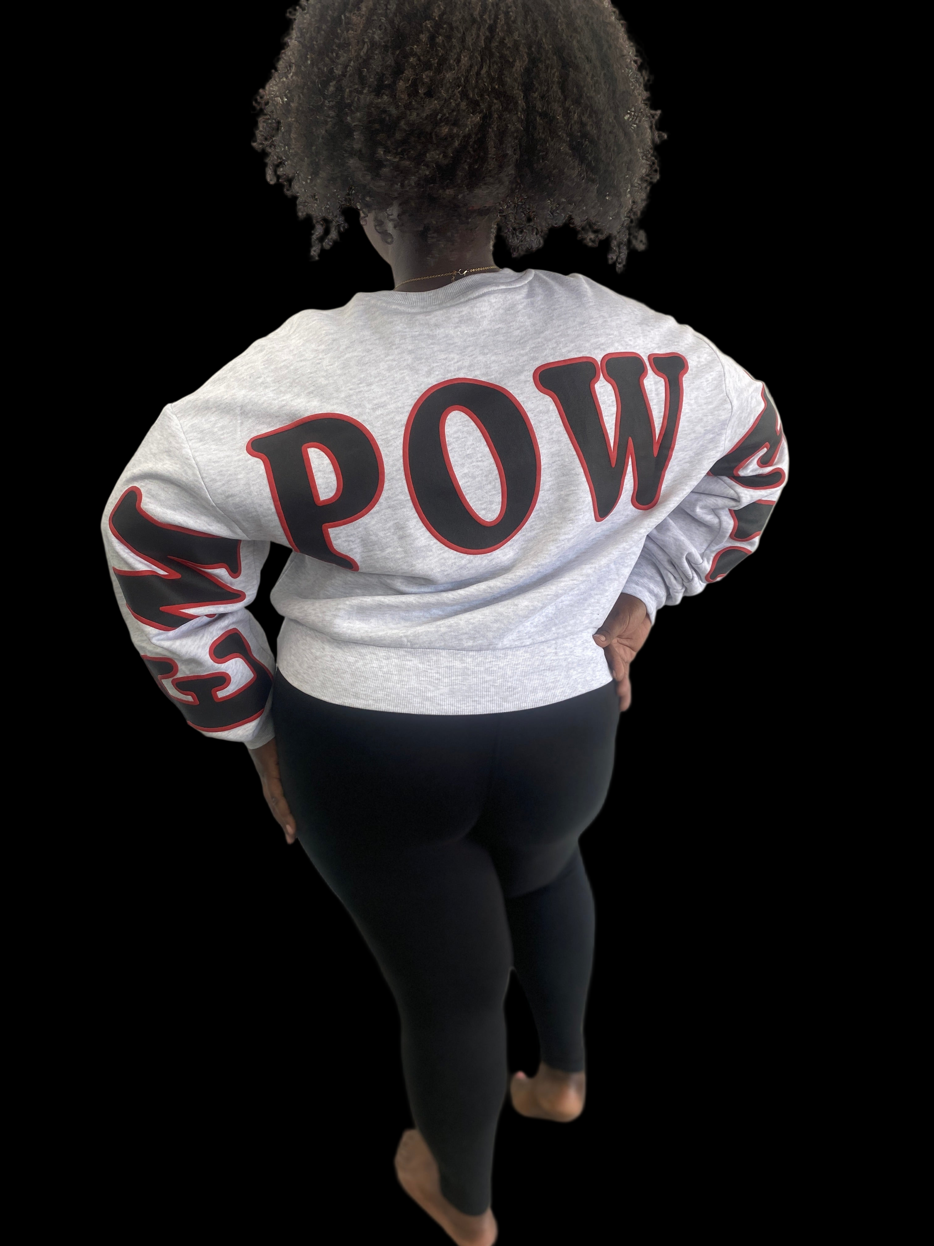 Empower With Love Graphic Cropped Sweatshirt - Positive Message Pullover
