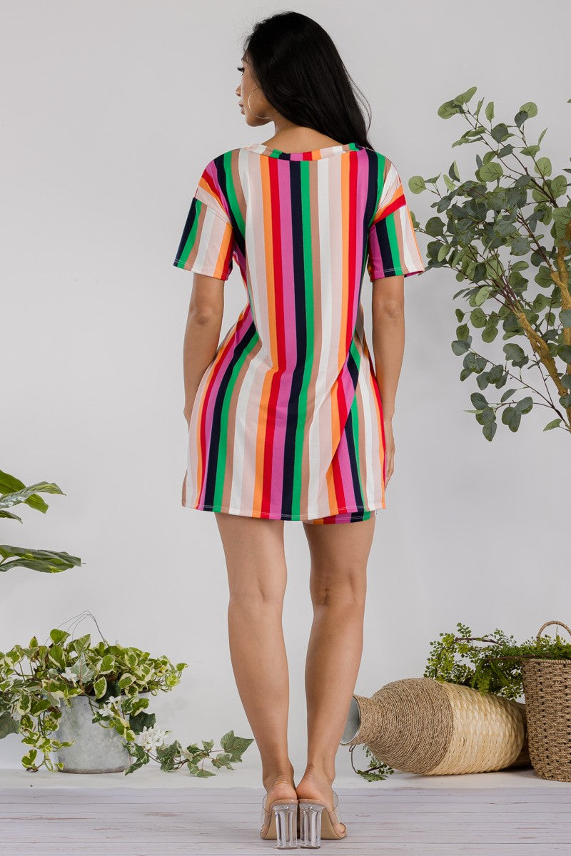 Curvy - Striped 2 Piece Short Set - Closet Space