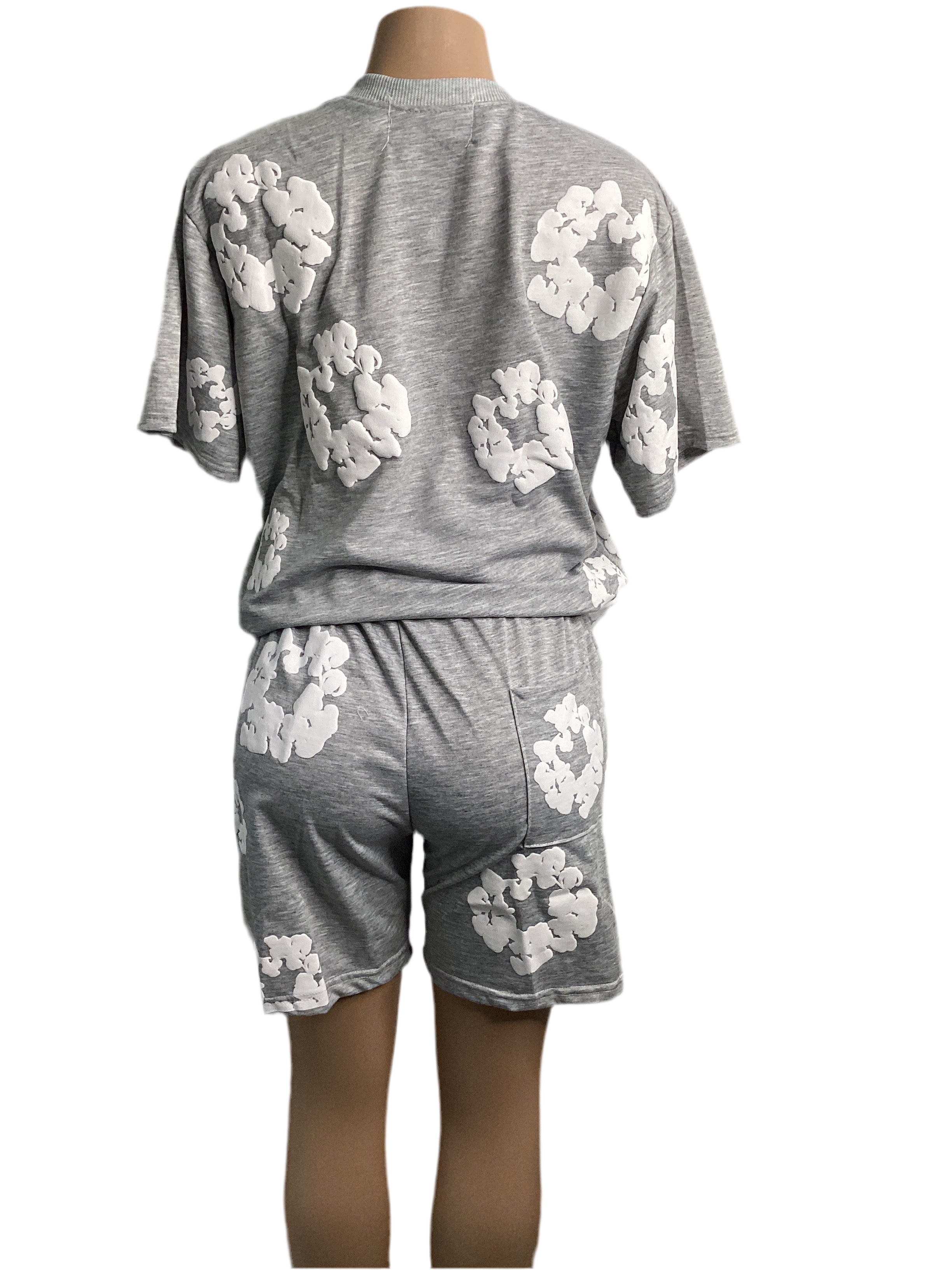 All Over Flower Short Set