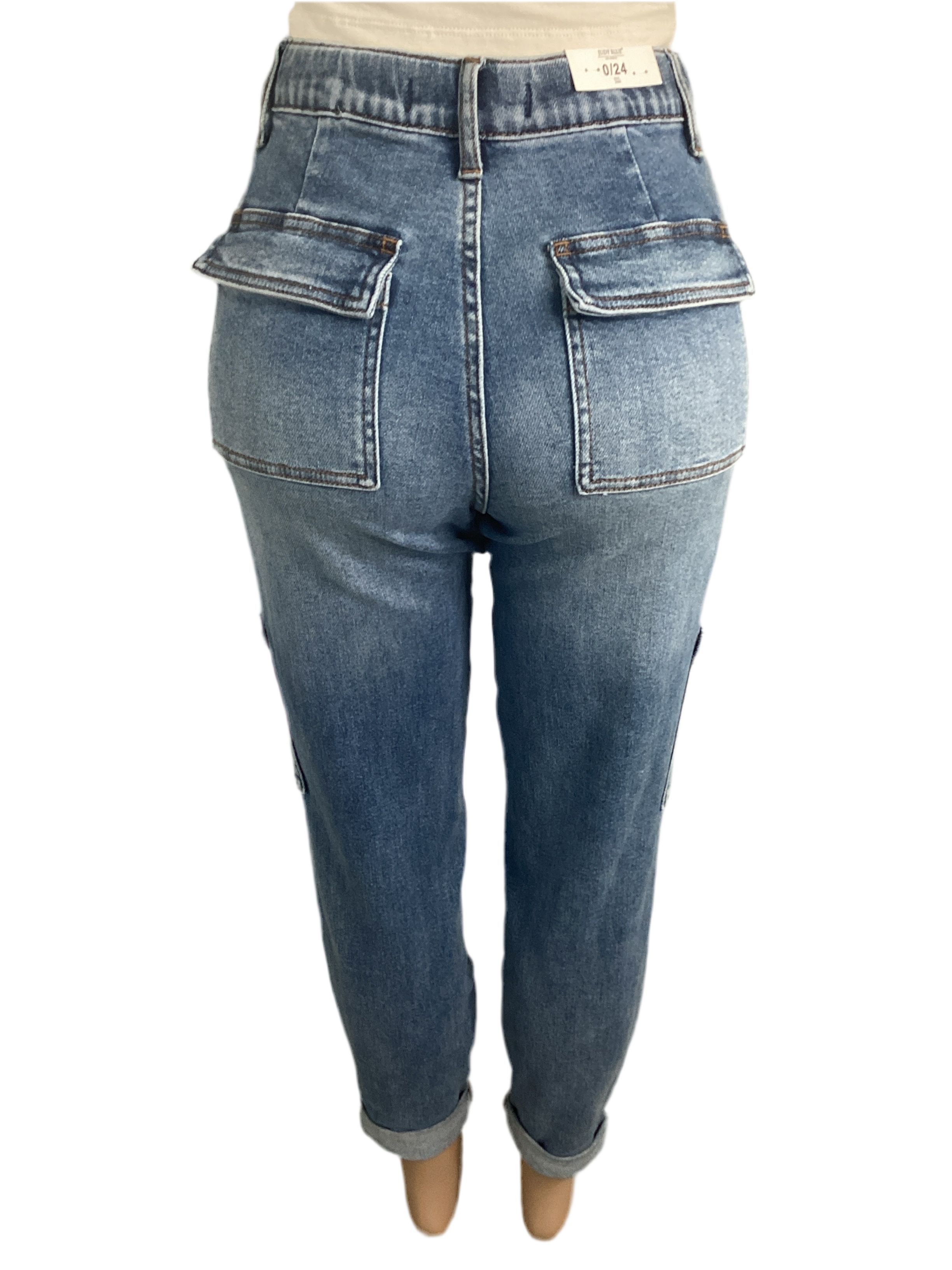 CURVY - JUDY BLUE - Cuffed Cargo Jogger