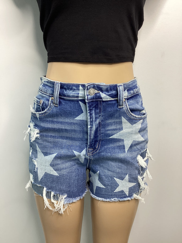 High-Rise Shorts w/Star Print - Closet Space