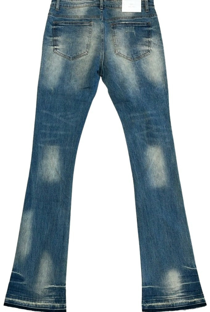 PURE REIGN Cargo Pocket Sandblast Stacked Jean - Closet Space