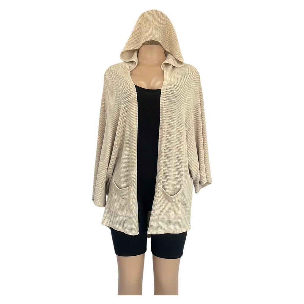 Thermal Cozy Knit Front Pocket Hooded Cardigan - Closet Space