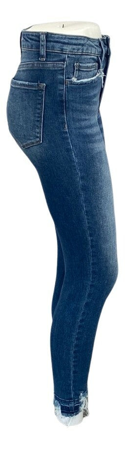 KLIQUE B Frayed Ankle Medium Wash Jeans - Closet Space
