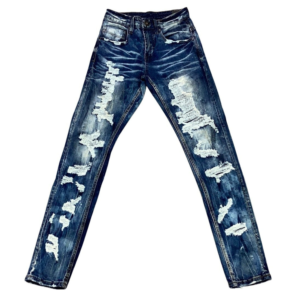 STREETZ IZ WATCHIN Distressed Patched Jeans - Closet Space