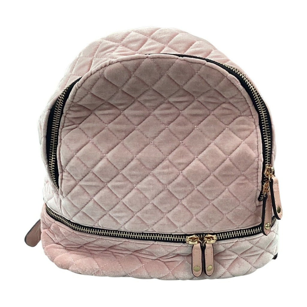 Velour Quilted Backpack - Closet Space