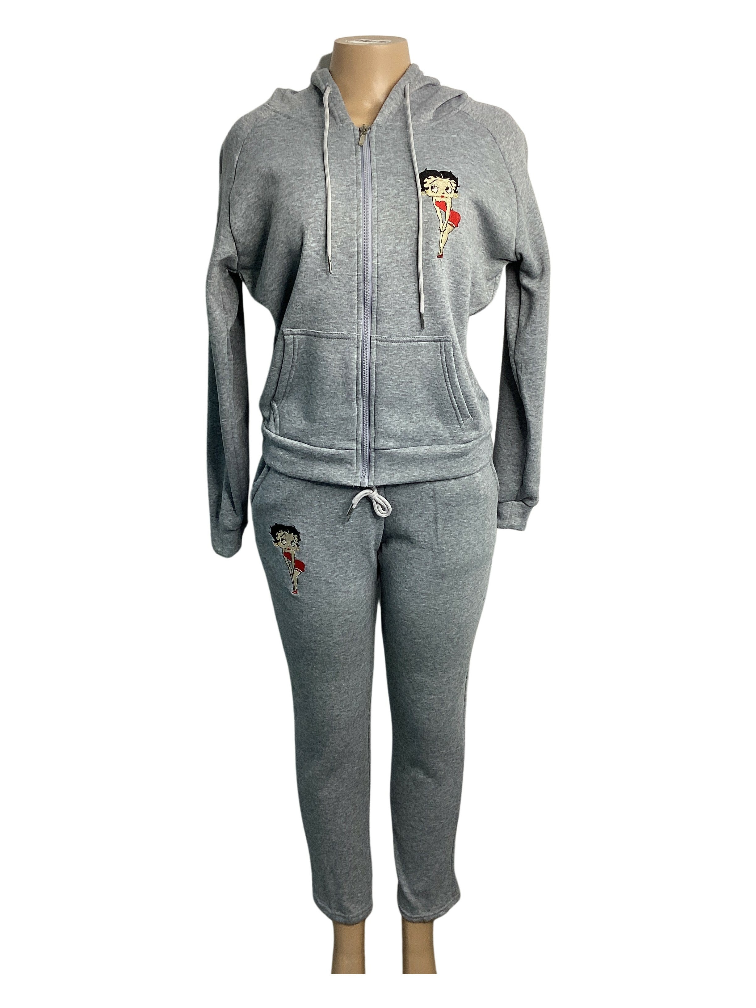 Betty Boop 2 Piece Hoodie Sweat Pant Set - Closet Space