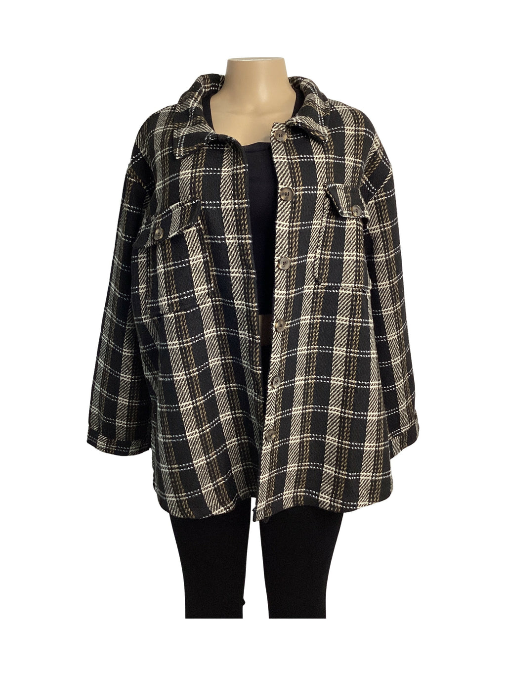 Plaid Shirt Jacket Overshirt - Closet Space