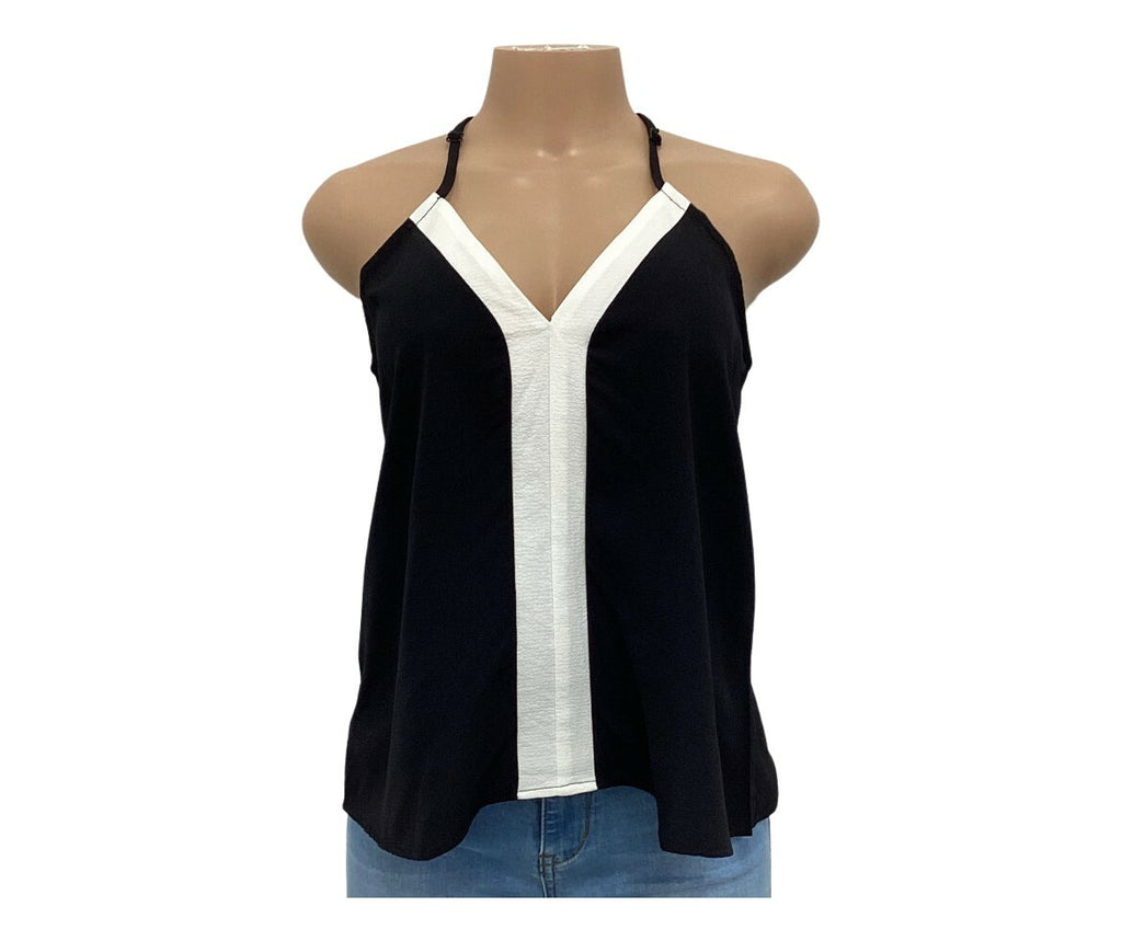 Color Block V-Neck Top - Closet Space