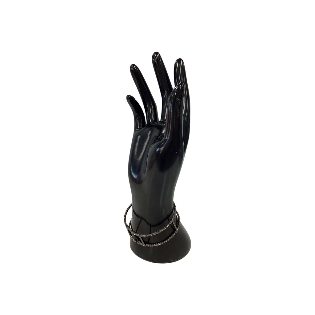 Crystal Double Bar Cuff Braclet - Closet Space