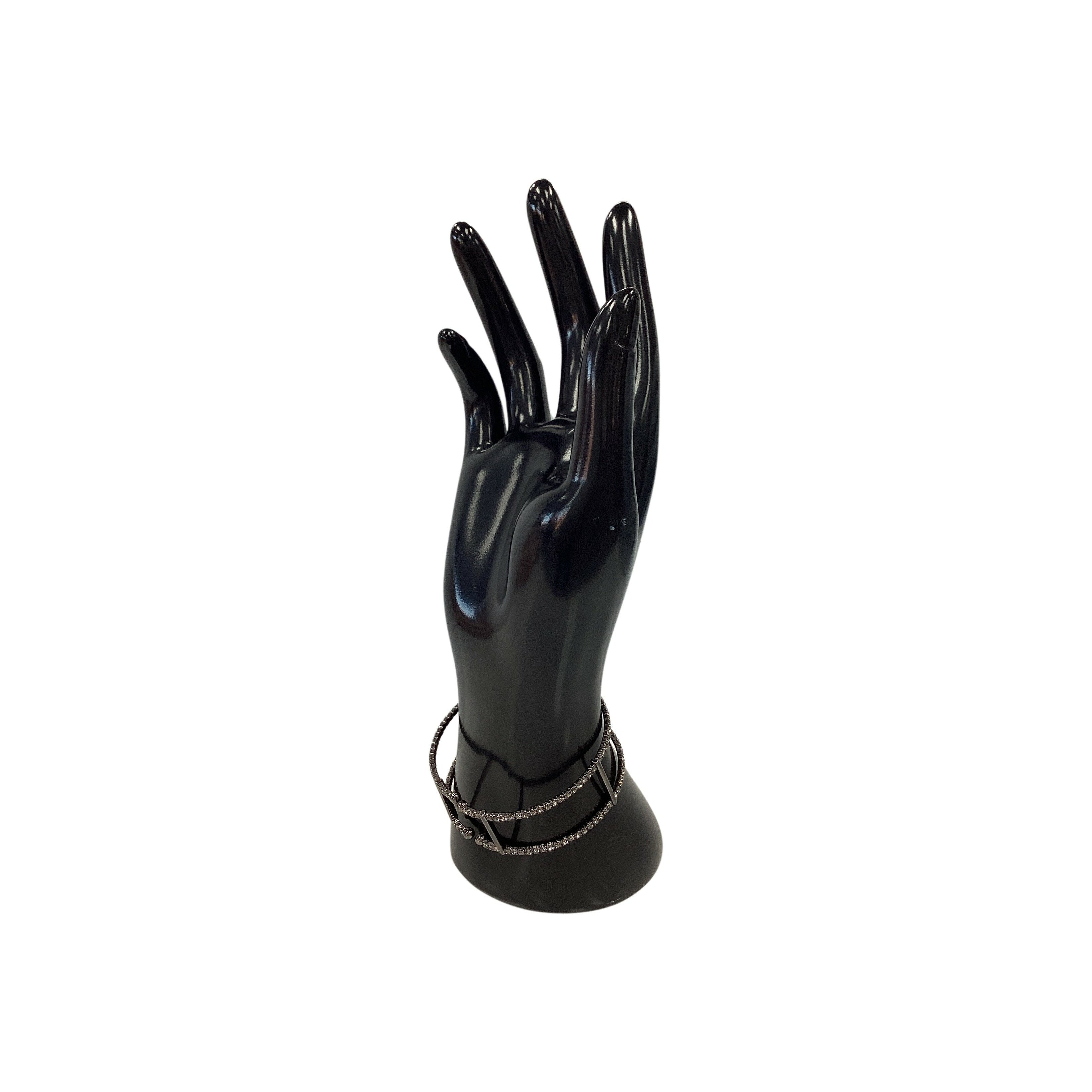 Crystal Double Bar Cuff Braclet - Closet Space