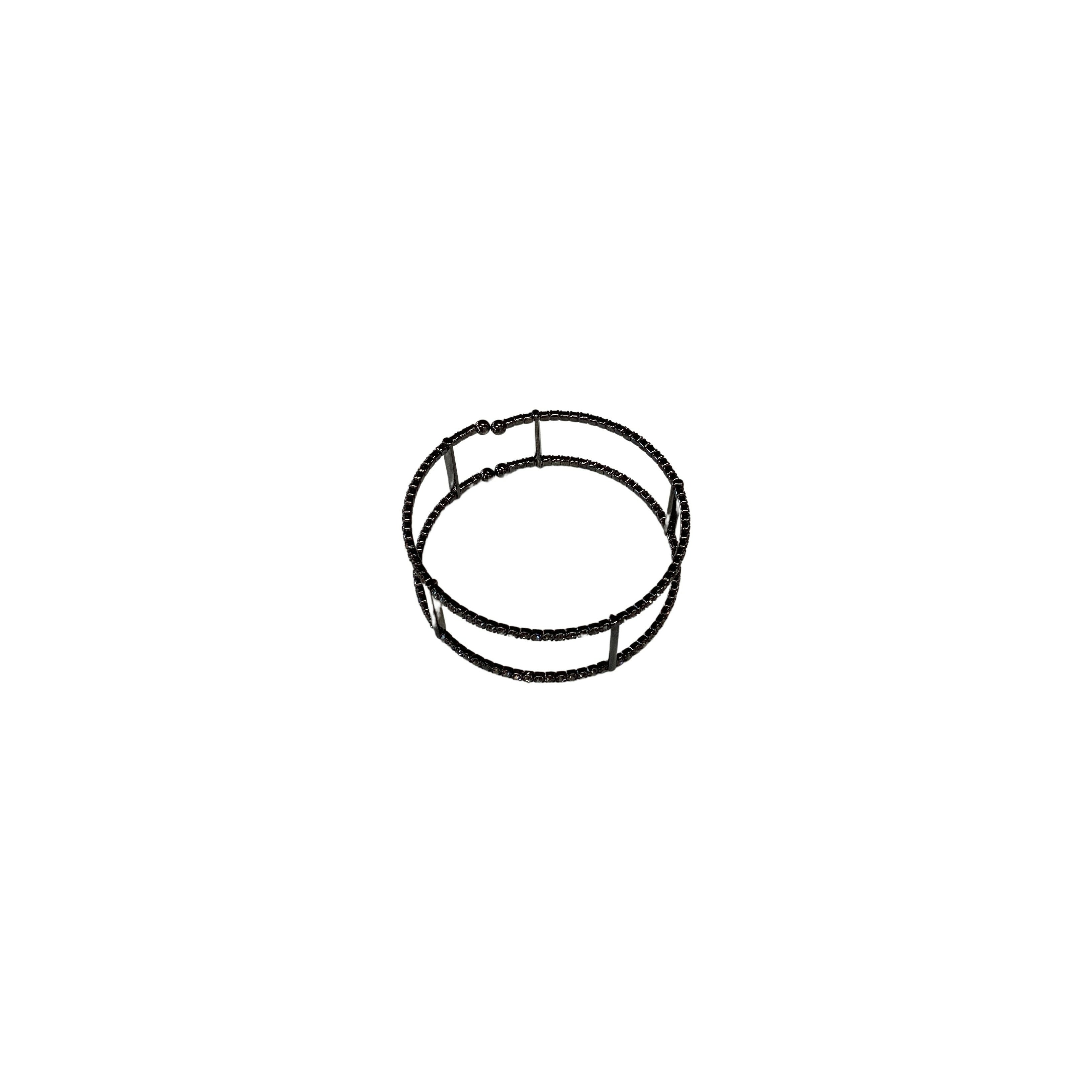 Crystal Double Bar Cuff Braclet - Closet Space