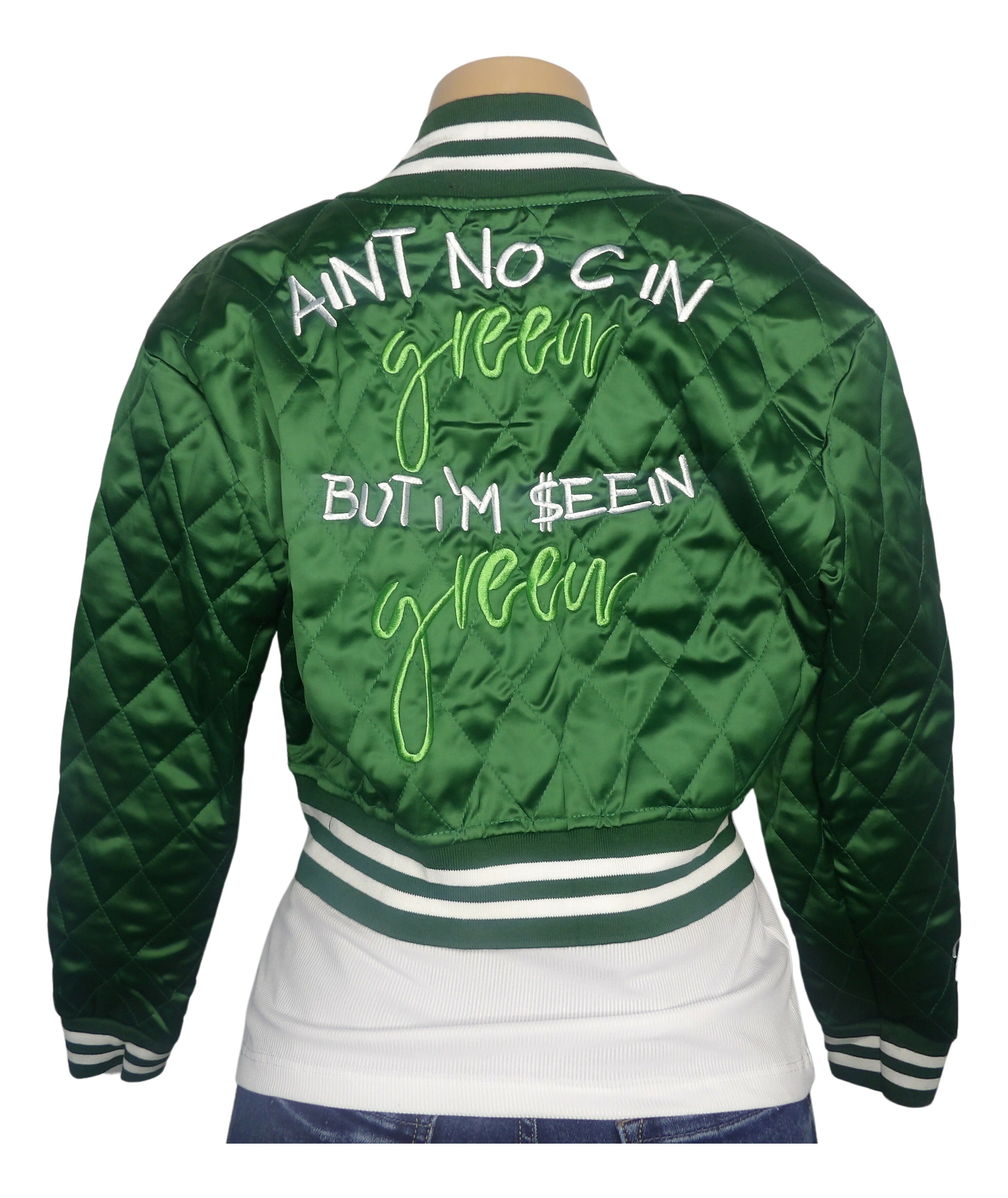 In My Bag Cropped Letterman Jacket - Closet Space
