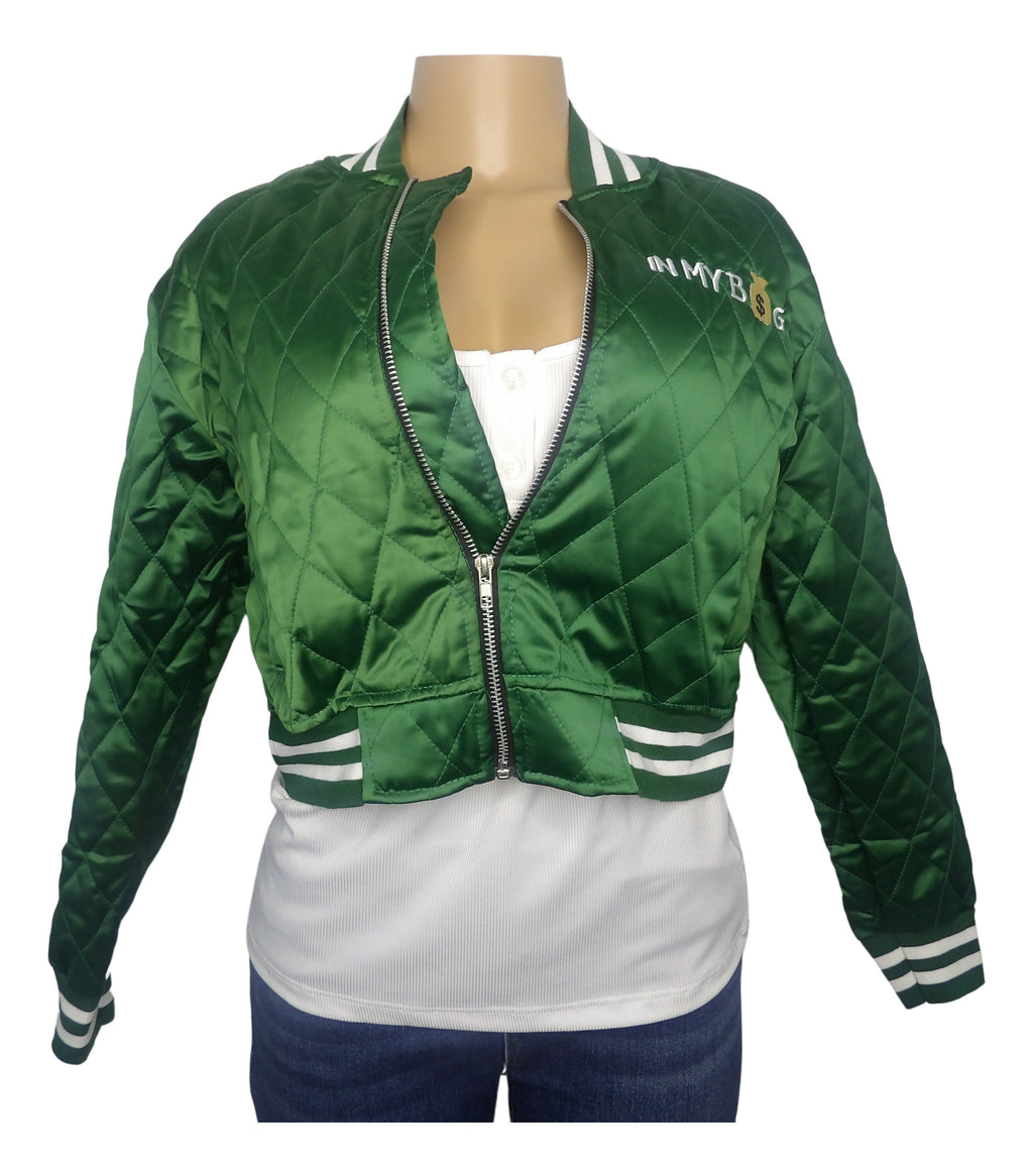 In My Bag Cropped Letterman Jacket - Closet Space