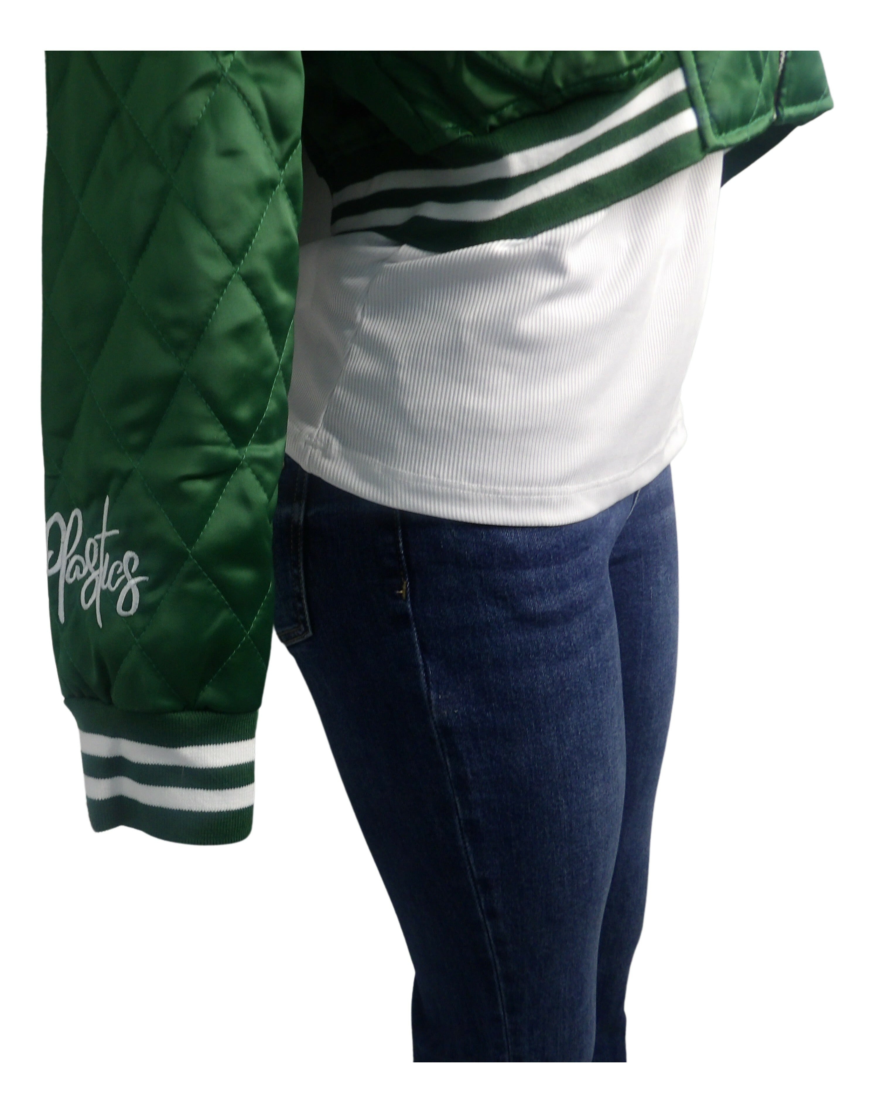 In My Bag Cropped Letterman Jacket - Closet Space