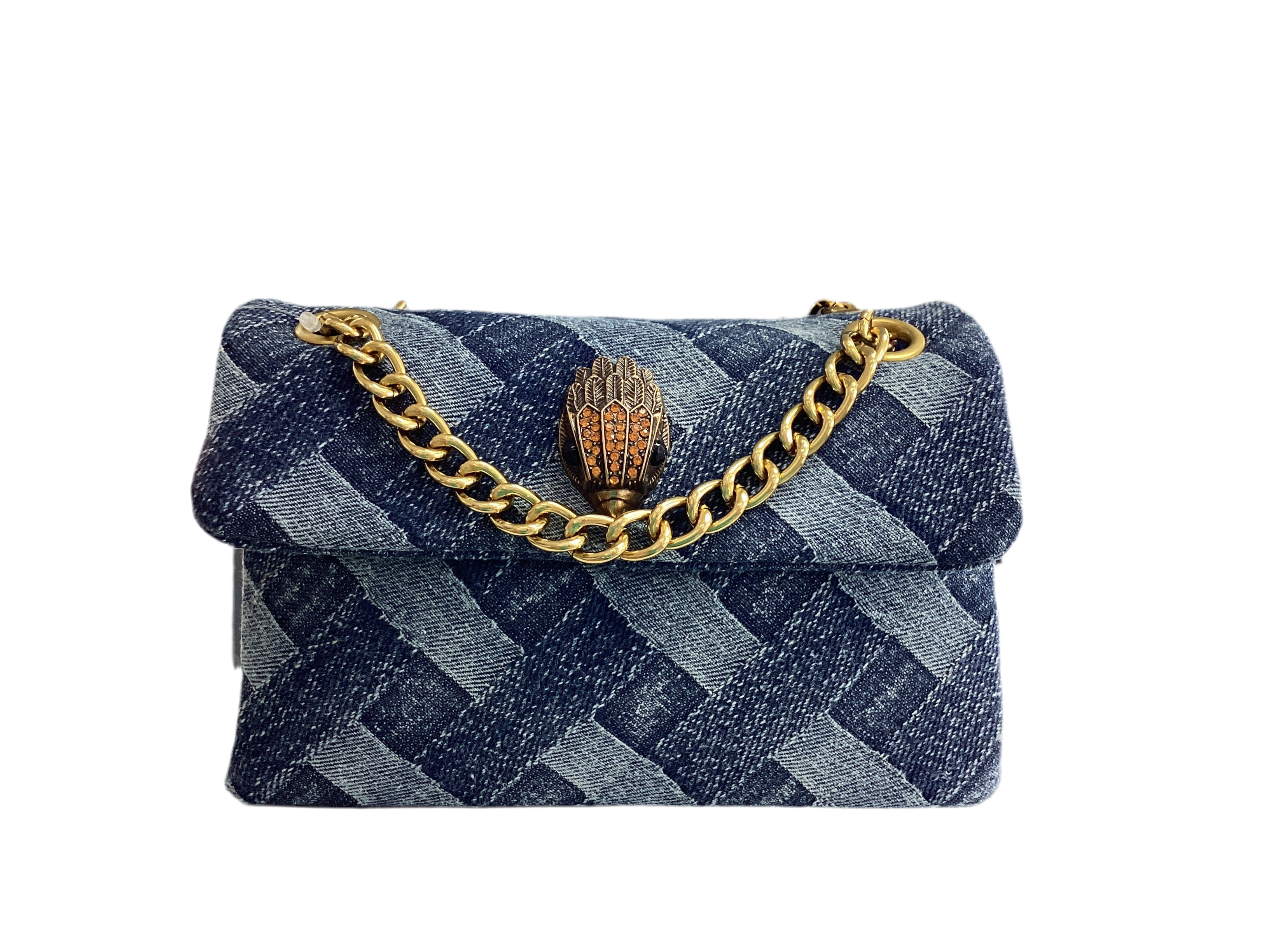Denim Mini Weave Shoulder Bag