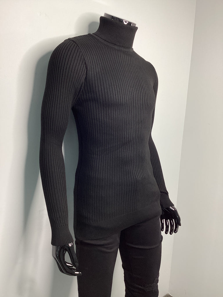 Solid Slim-Fit Turtleneck - Closet Space