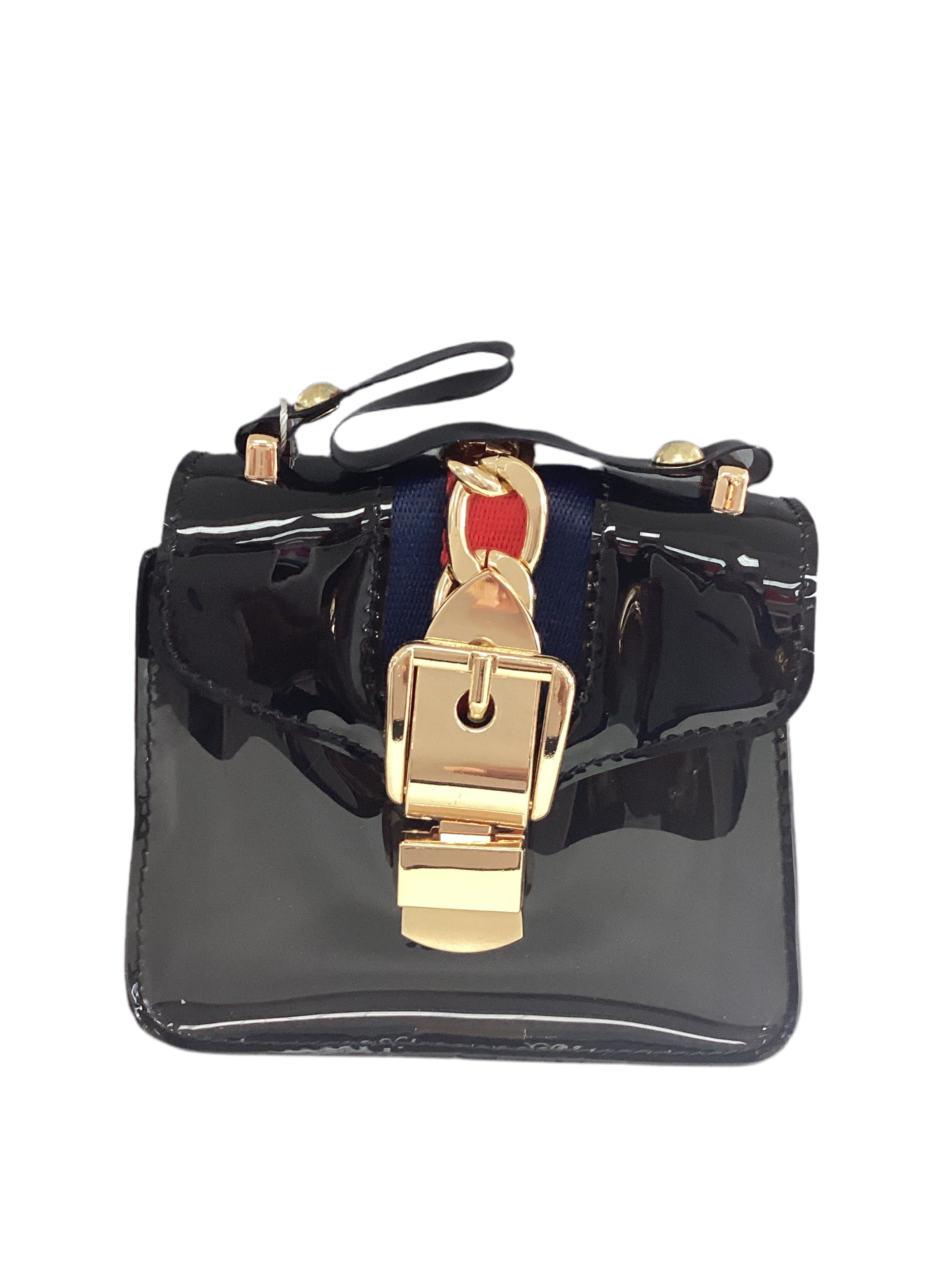 Mini Jelly Chain Lock Crossbody Bag