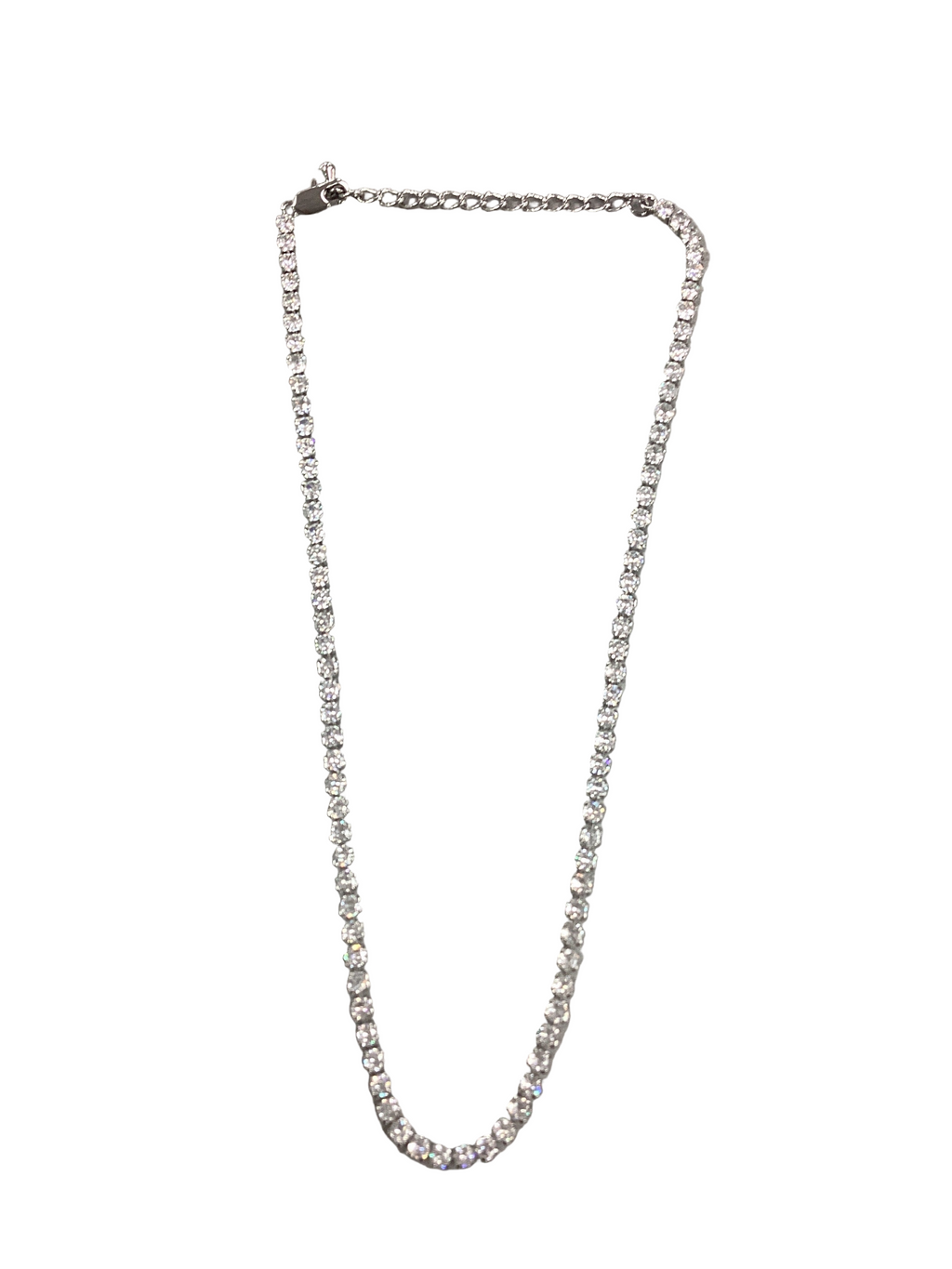 Tennis Necklace With Round CZ Crystals