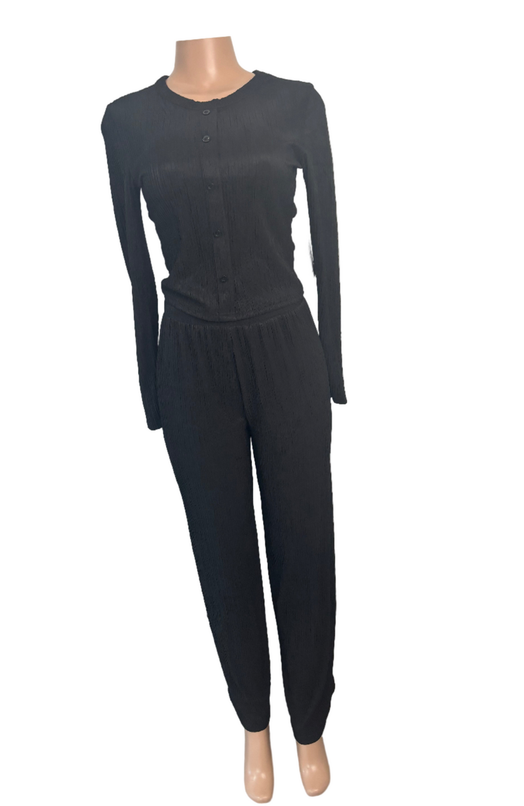 Crinkle Plisse Short Sleeve Set