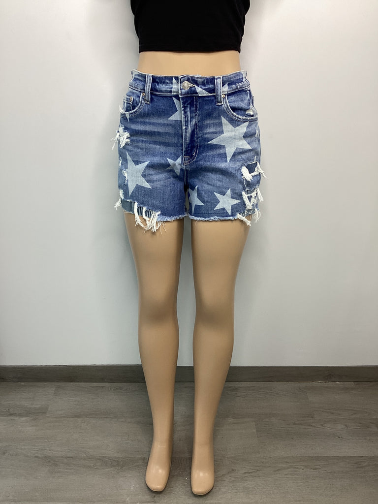 High-Rise Shorts w/Star Print - Closet Space