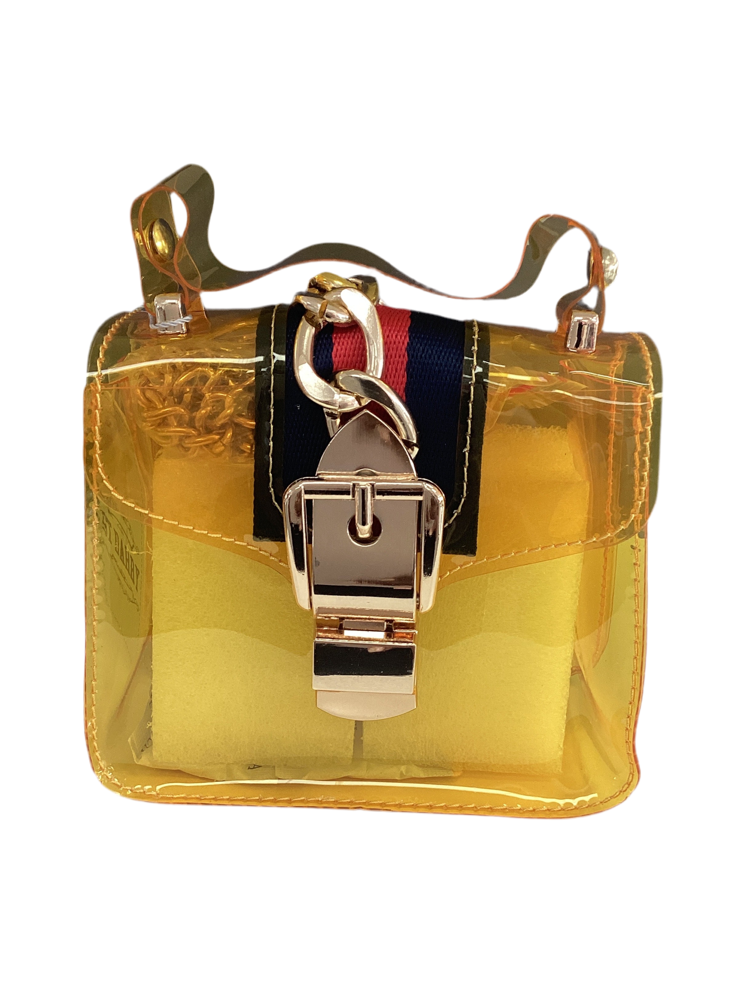 Mini Jelly Chain Lock Crossbody Bag