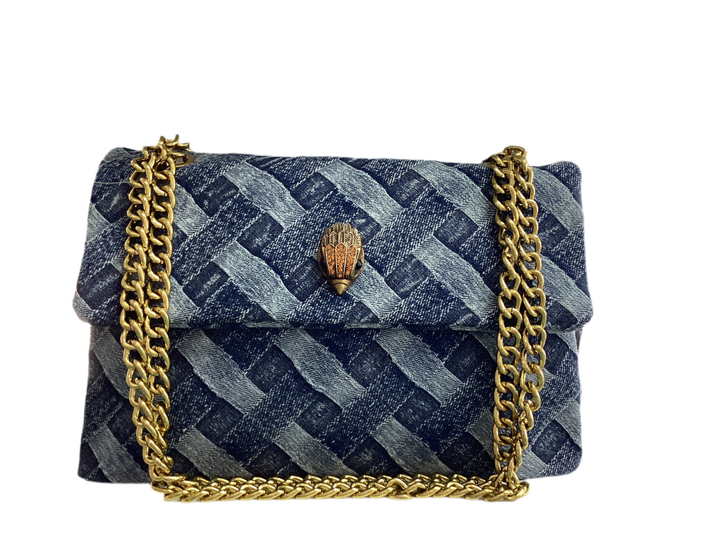 Denim Weave Shoulder Bag
