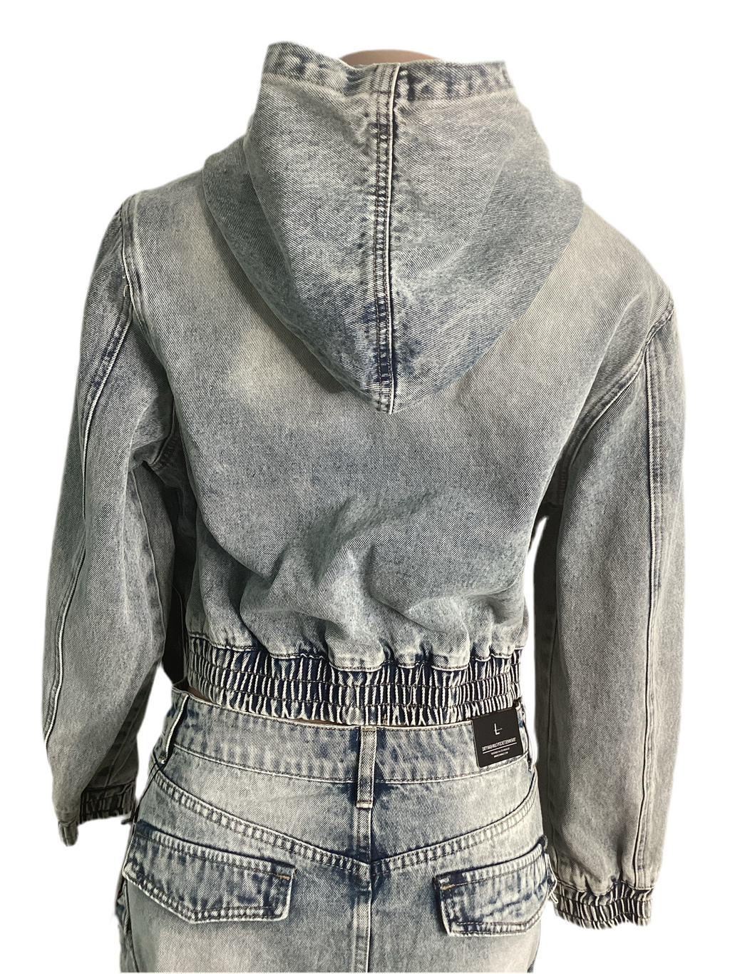 Dirty Wash Hooded Denim Jacket