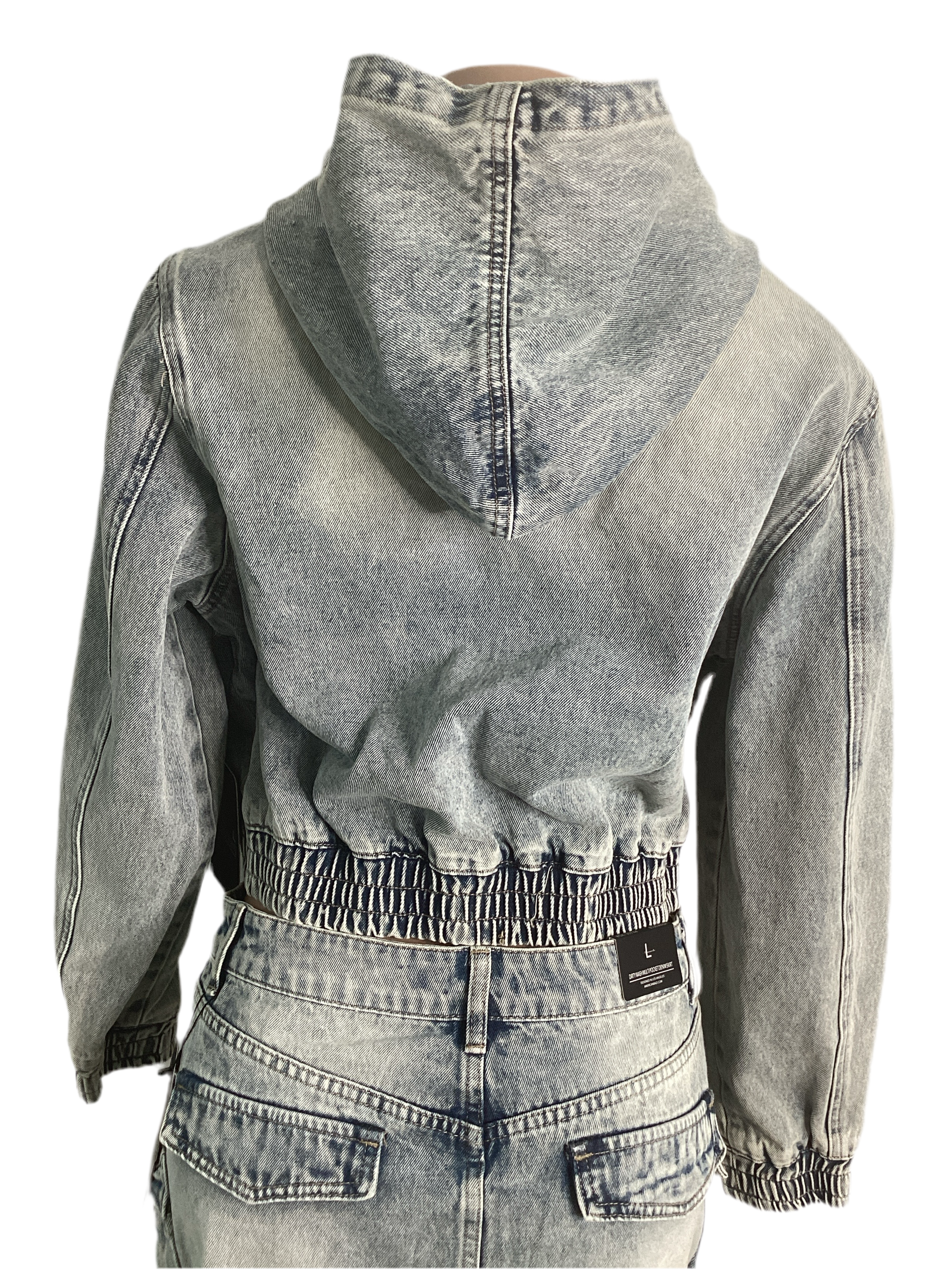 Dirty Wash Hooded Denim Jacket