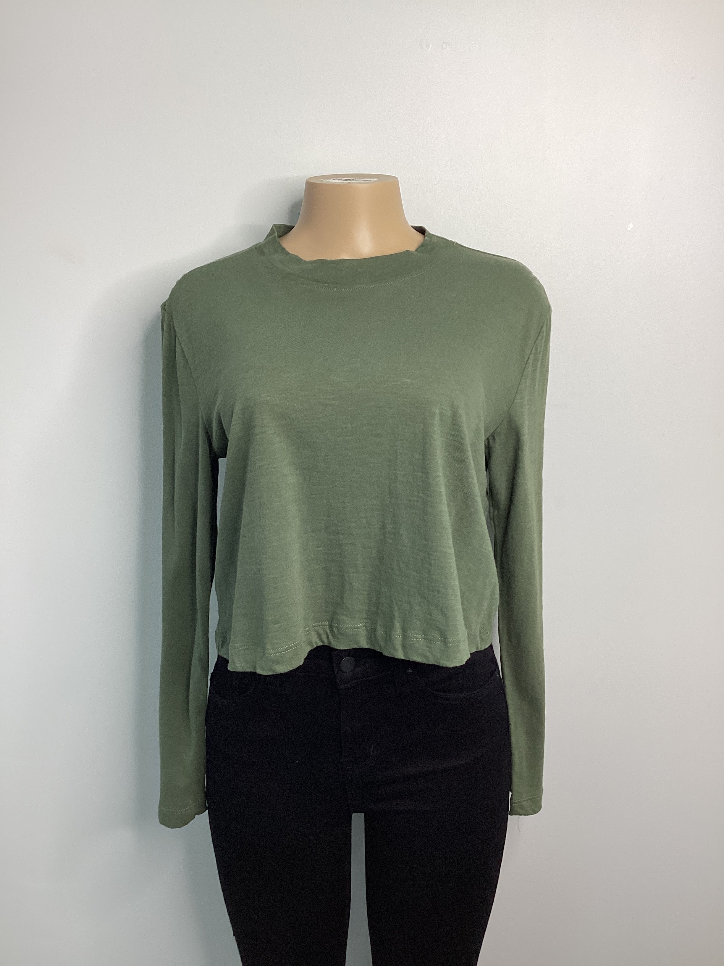 Mock Neck Basic Boxy Tee - Closet Space