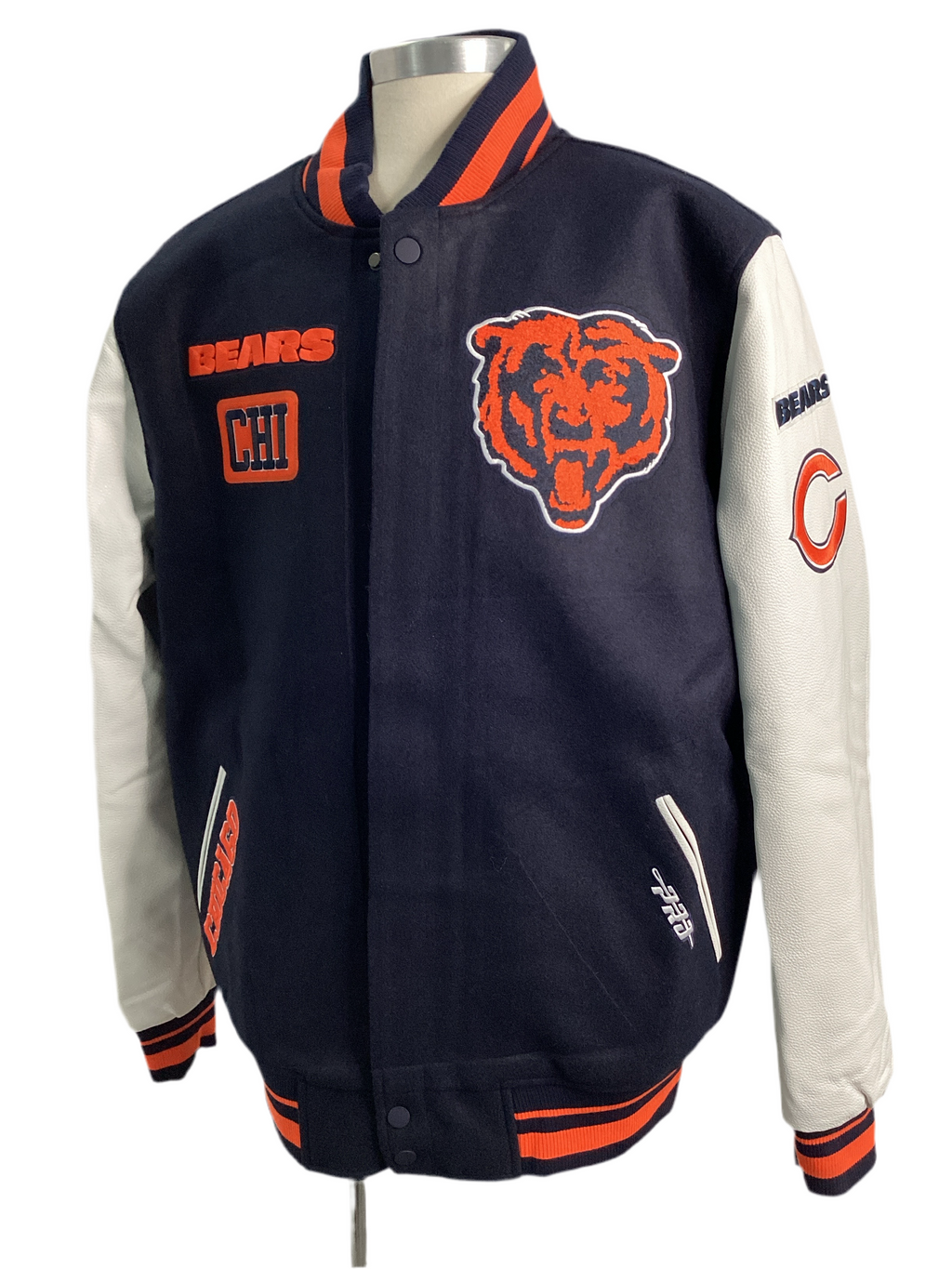 PRO-STANDARD Chicago Bears Area Code Rib Wool Varsity Coat