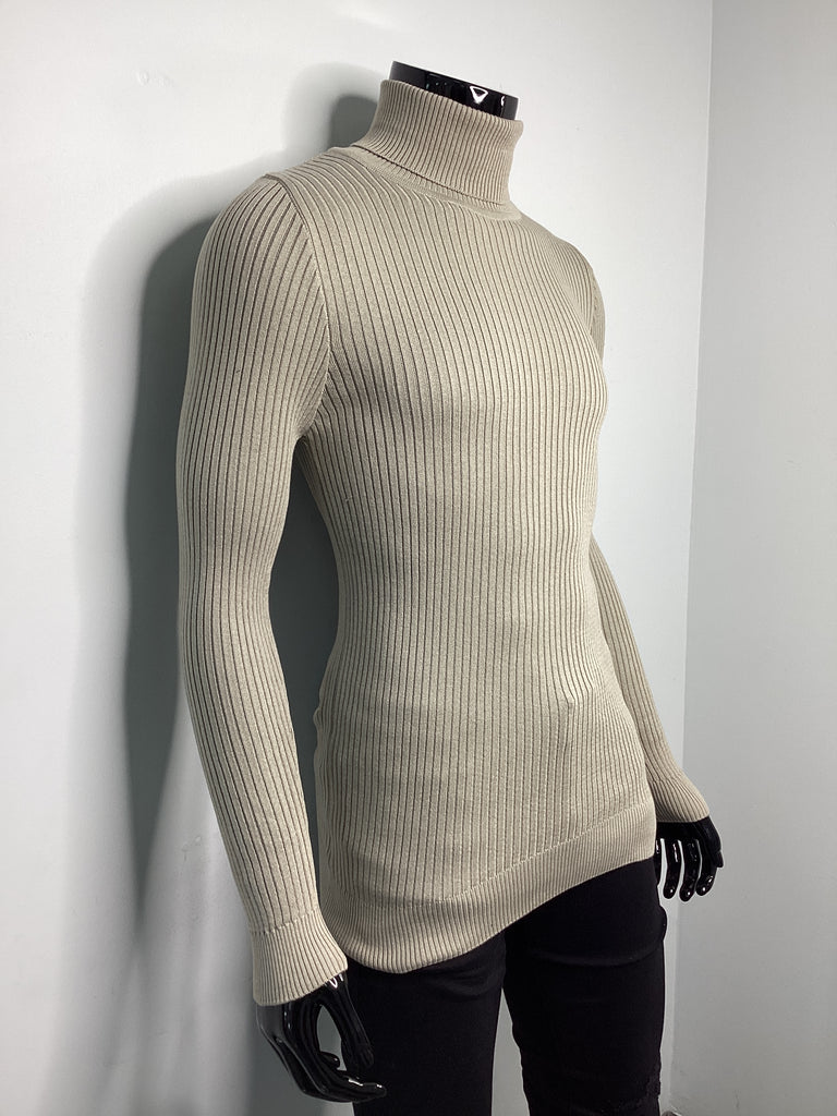 Solid Slim-Fit Turtleneck - Closet Space