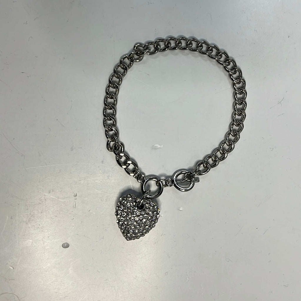 Small Heart Pendent T-Bar Bracelet - Closet Space
