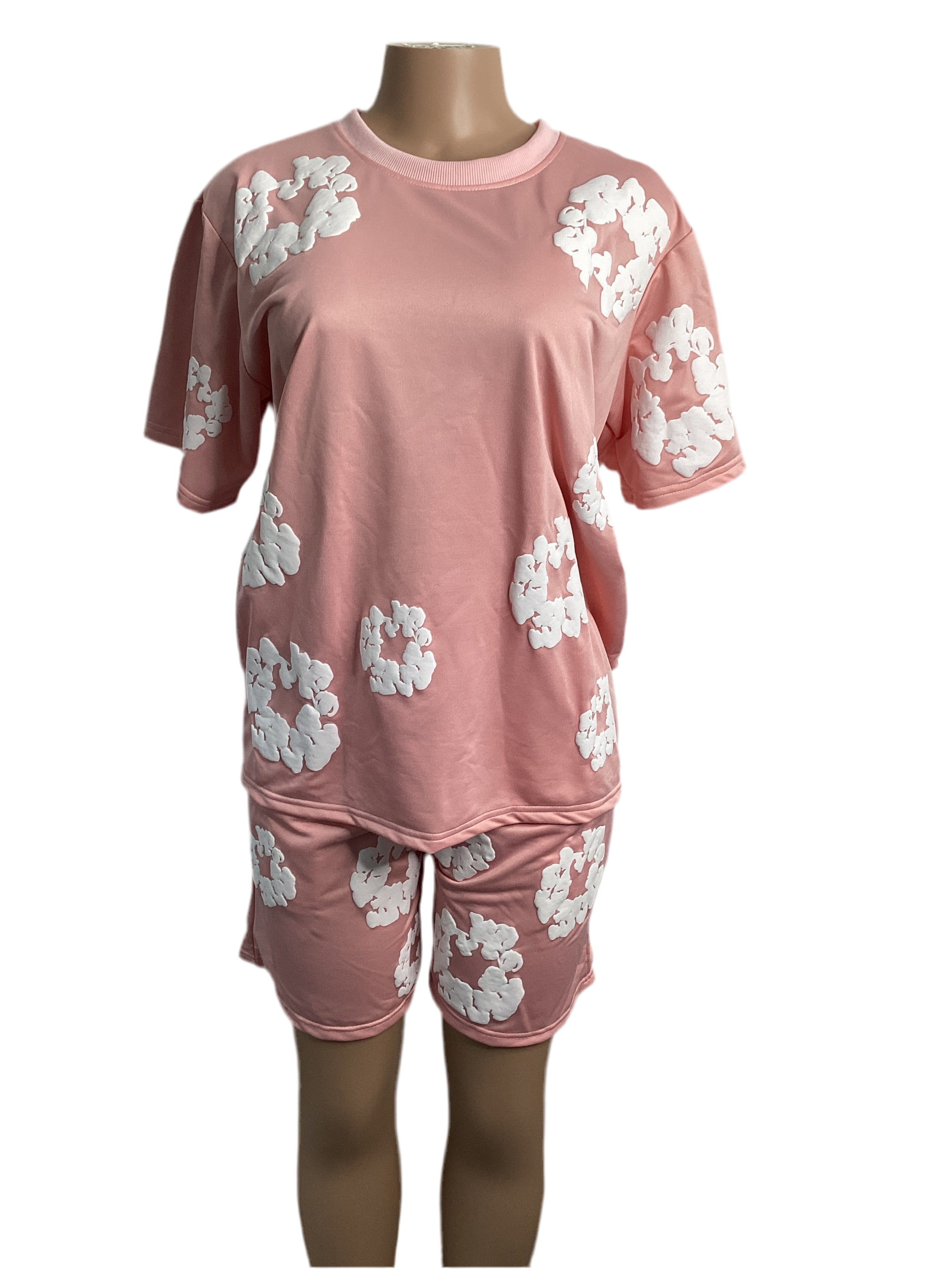 All Over Flower Short Set