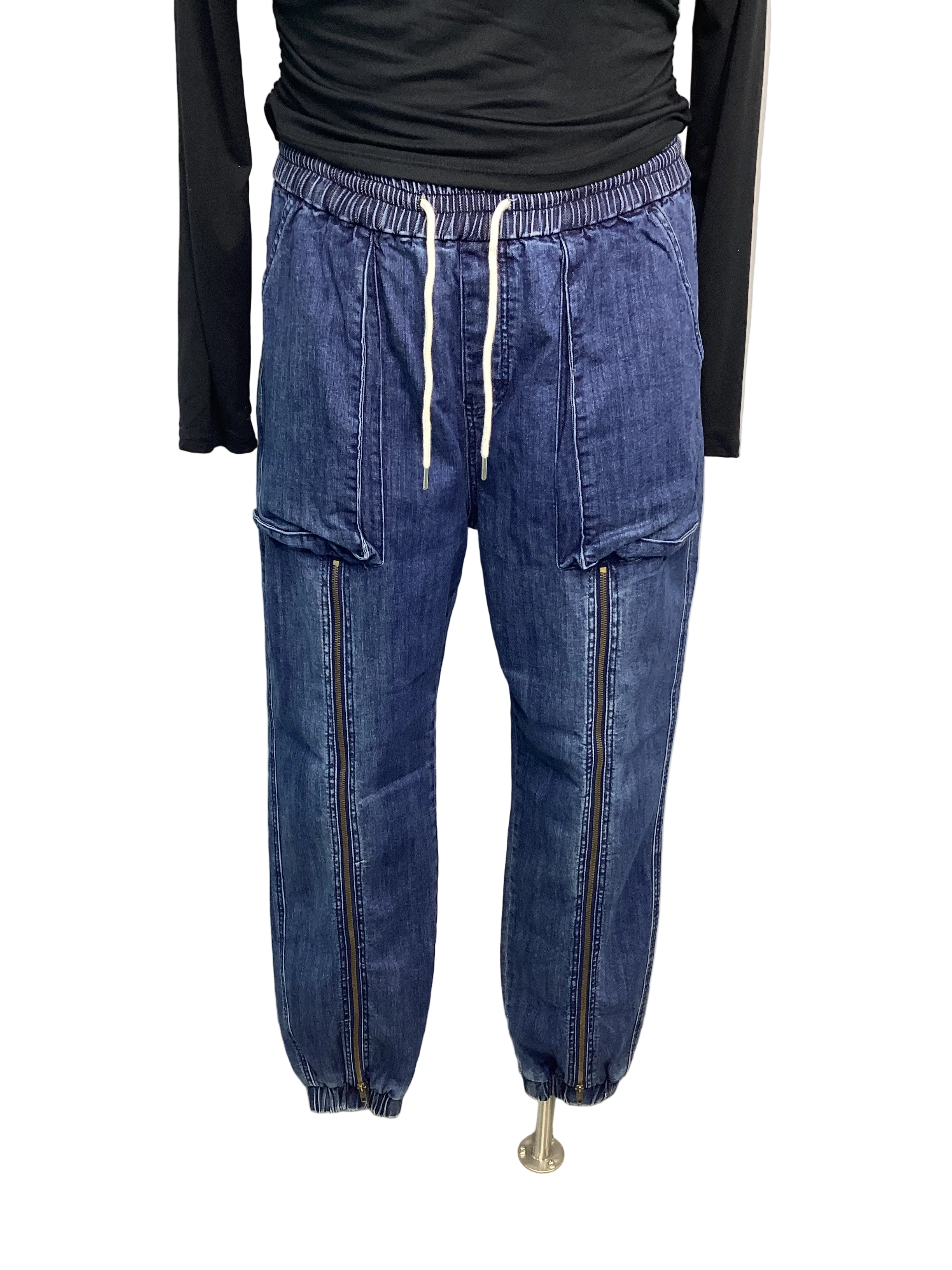 Curvy- High Wasted Jogger With Zipper