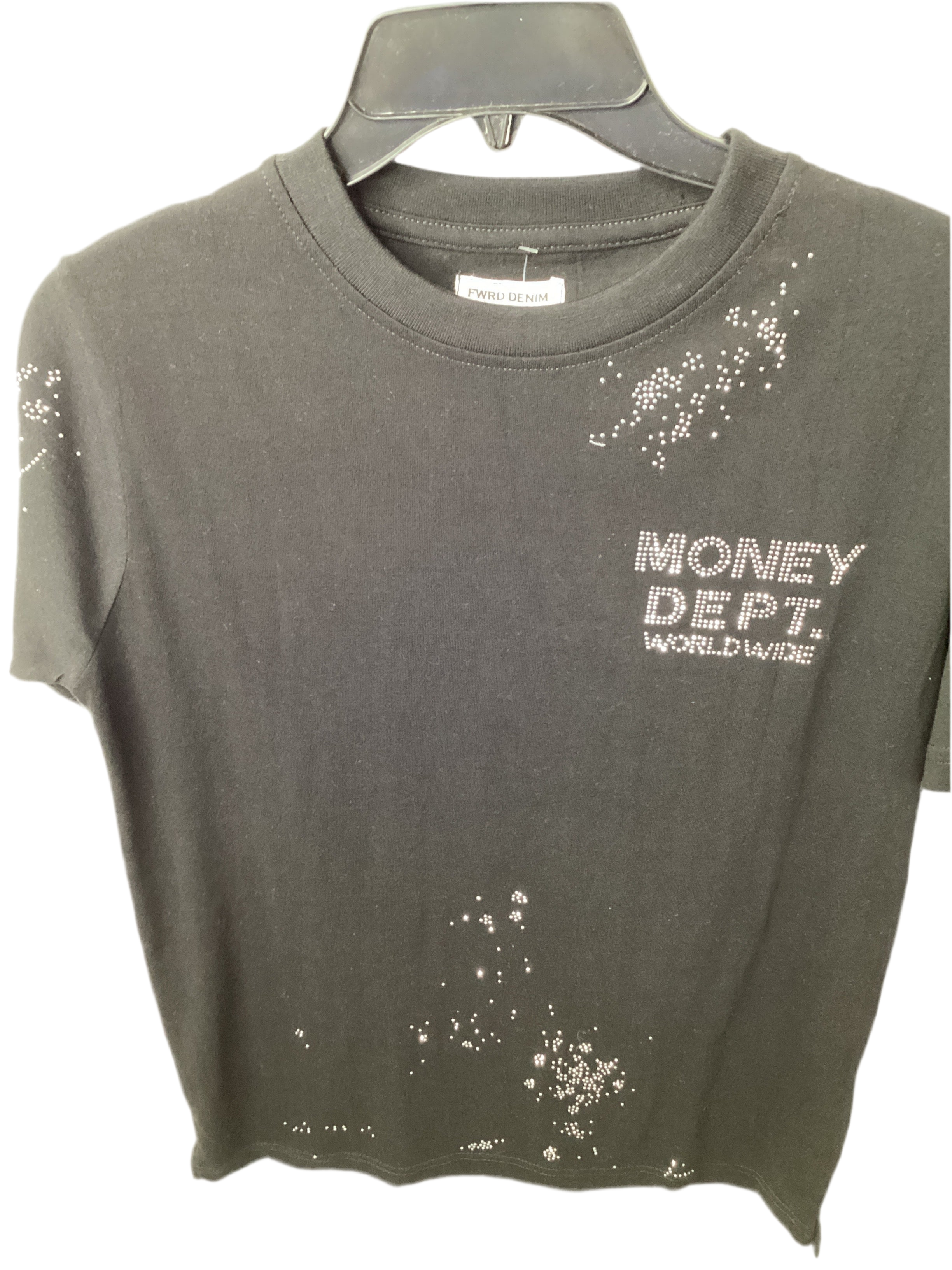 Rhinestone "Money Dept" Graphic Tee