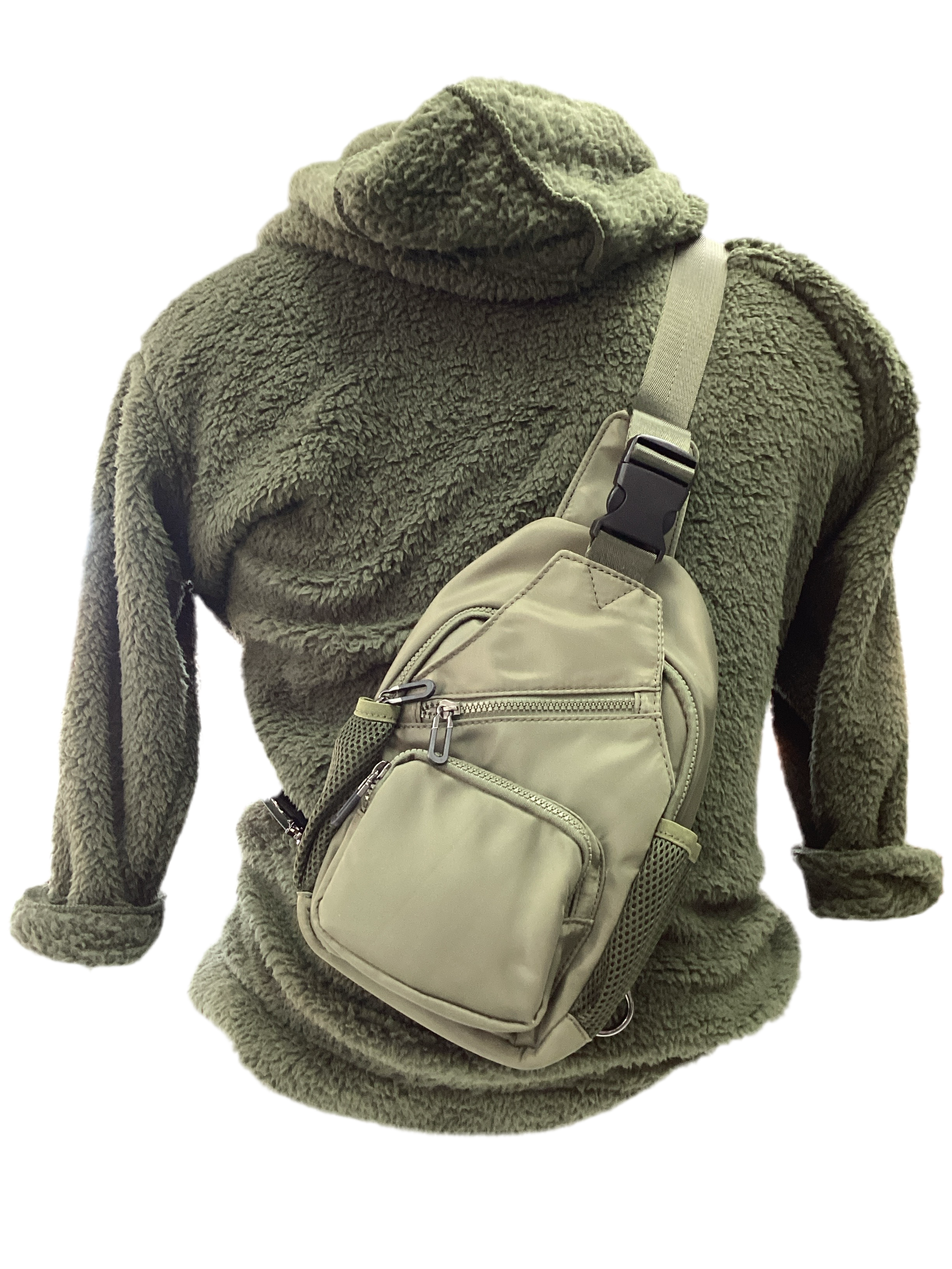 Nylon Functional Crossbody Sling Bag
