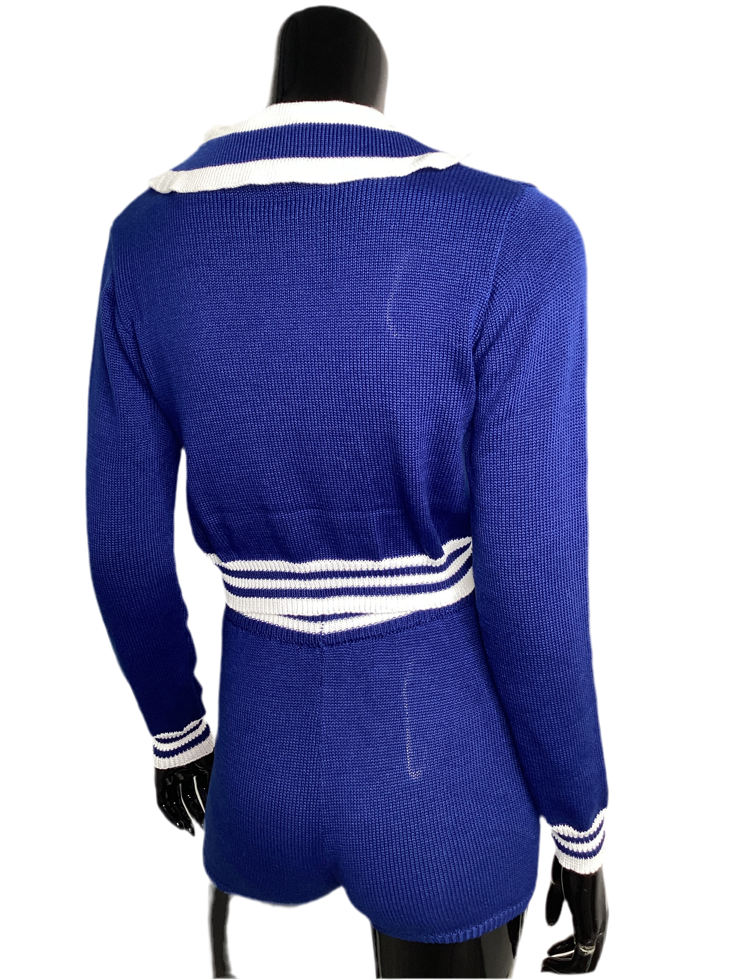 Classic Collared 2 Piece Sweater Short Set