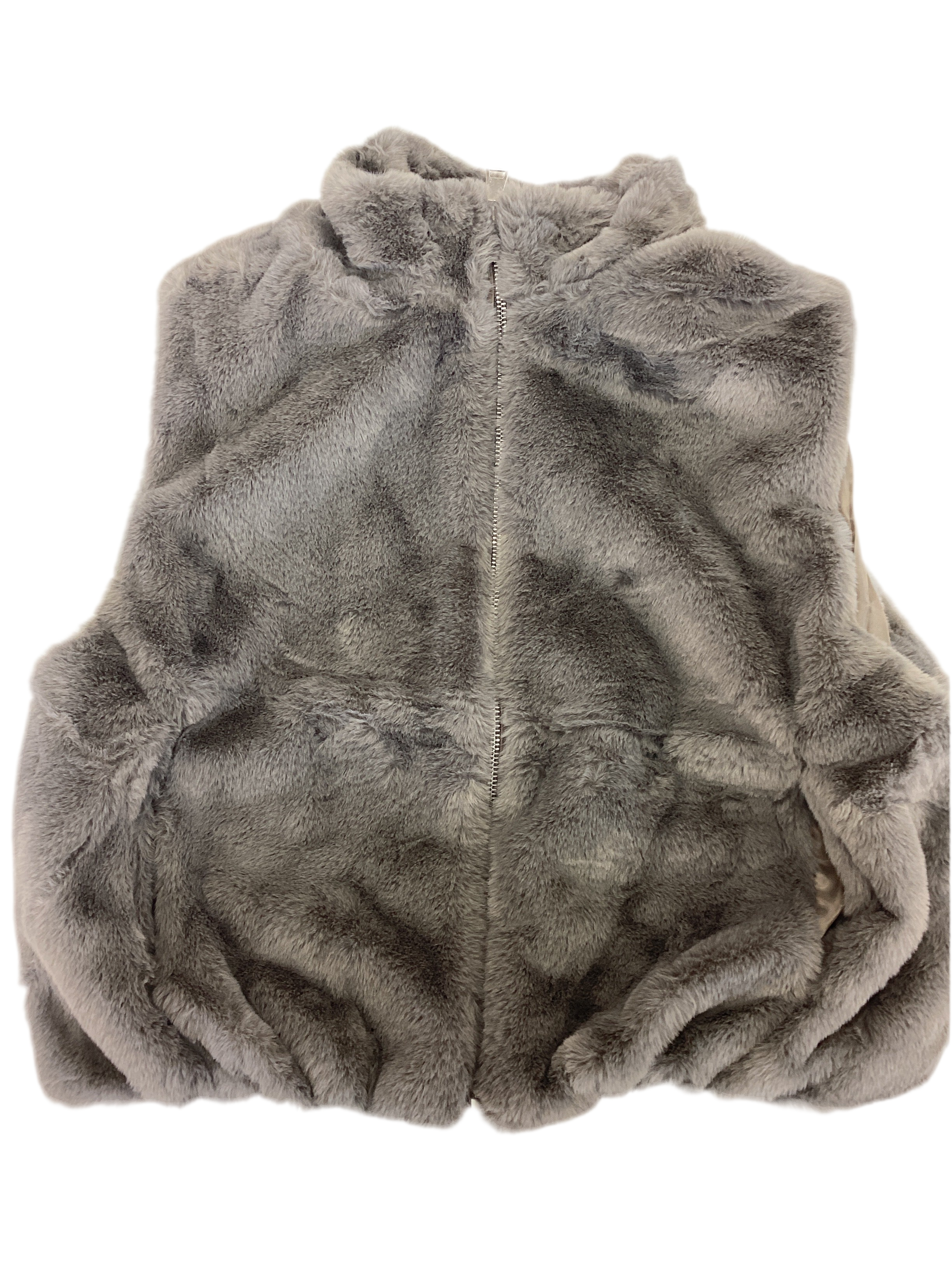 Cozy Glamour Bunny Fau Fur Cropped Vest