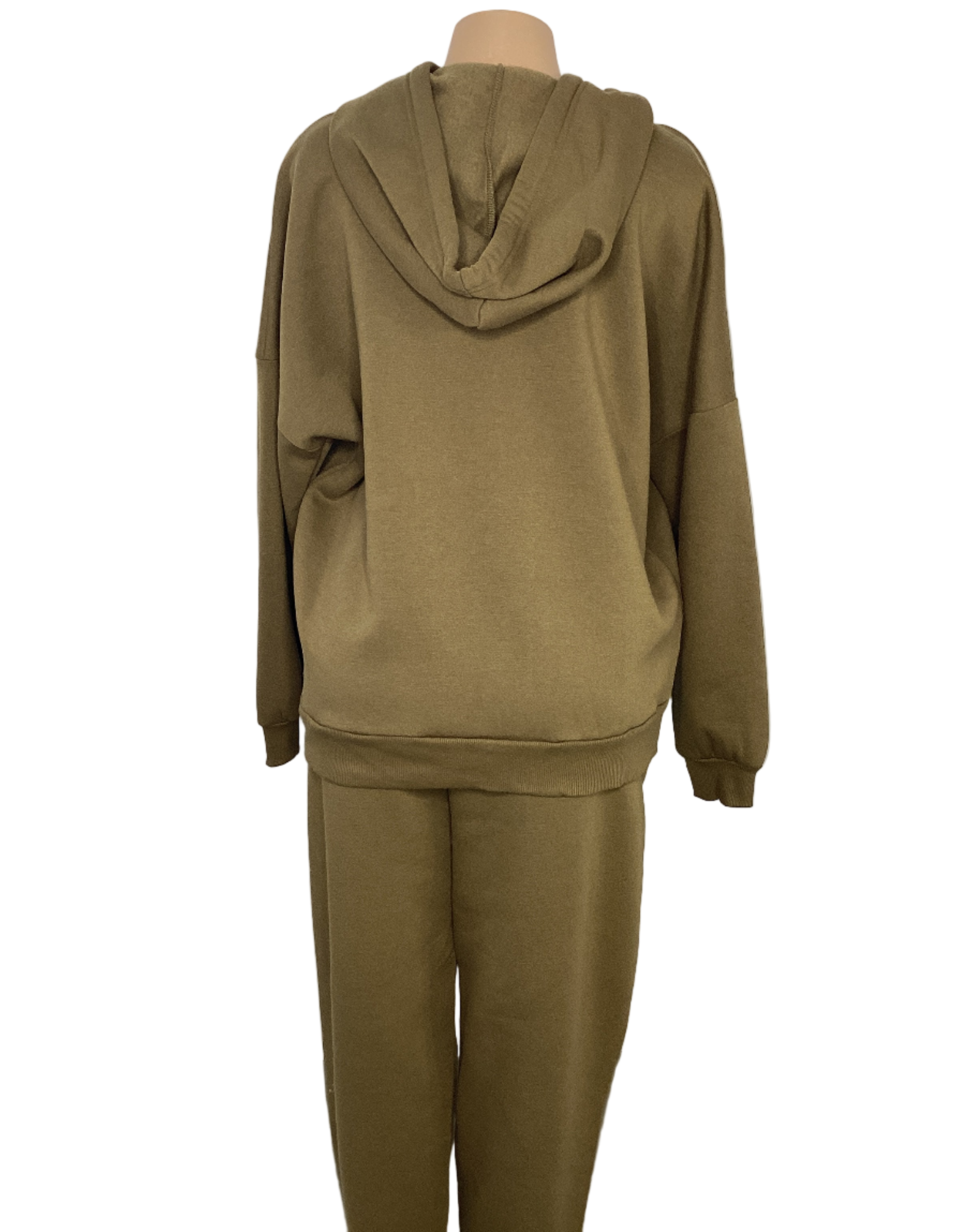 Curvy - 2 Piece Zipper Hoodie Jacket & Sweat Pant Set