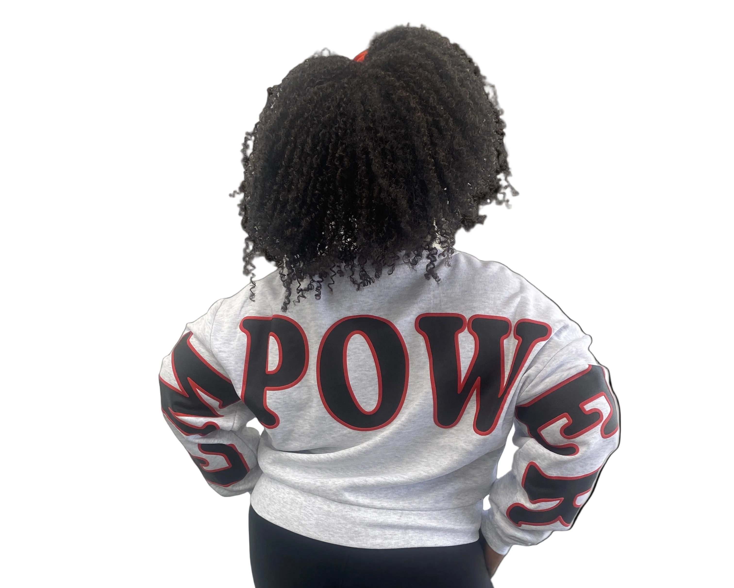Empower With Love Graphic Cropped Sweatshirt - Positive Message Pullover