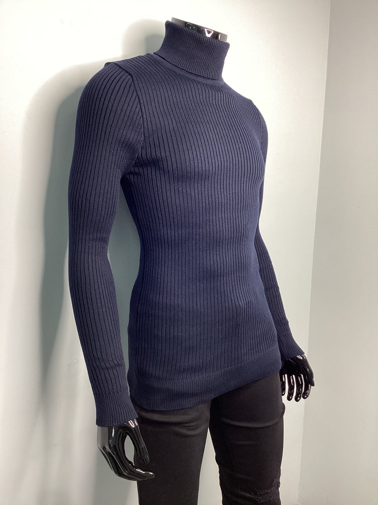 Solid Slim-Fit Turtleneck - Closet Space