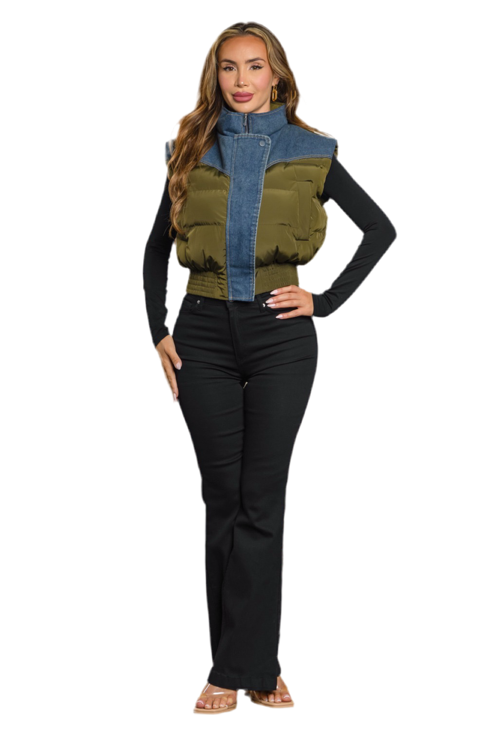 Contrast Bomber Vest